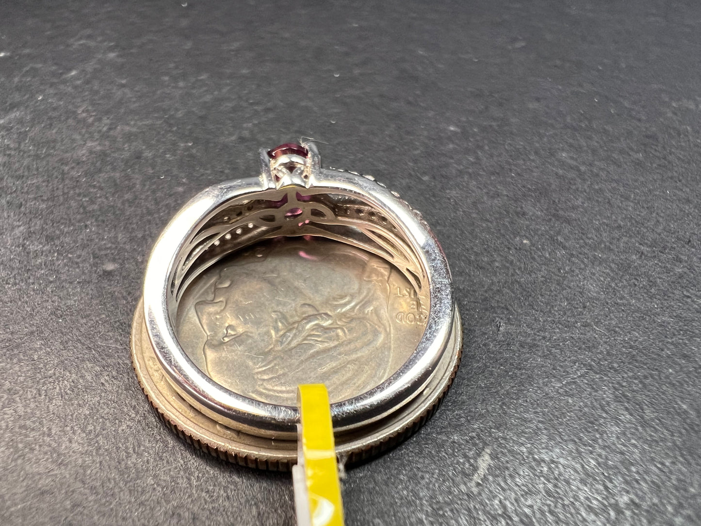 NEW with tag Ember garnet and zircon sterling silver ring size 7