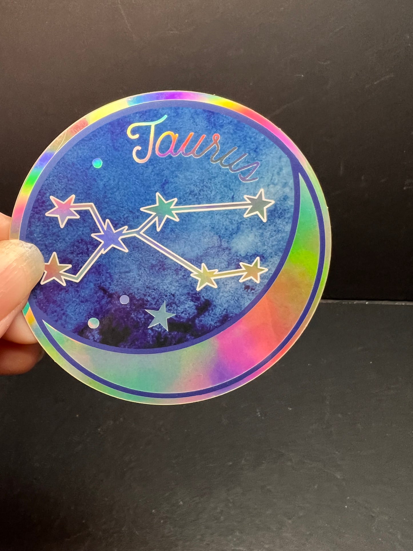 Taurus Holographic Sticker – Wild Flower