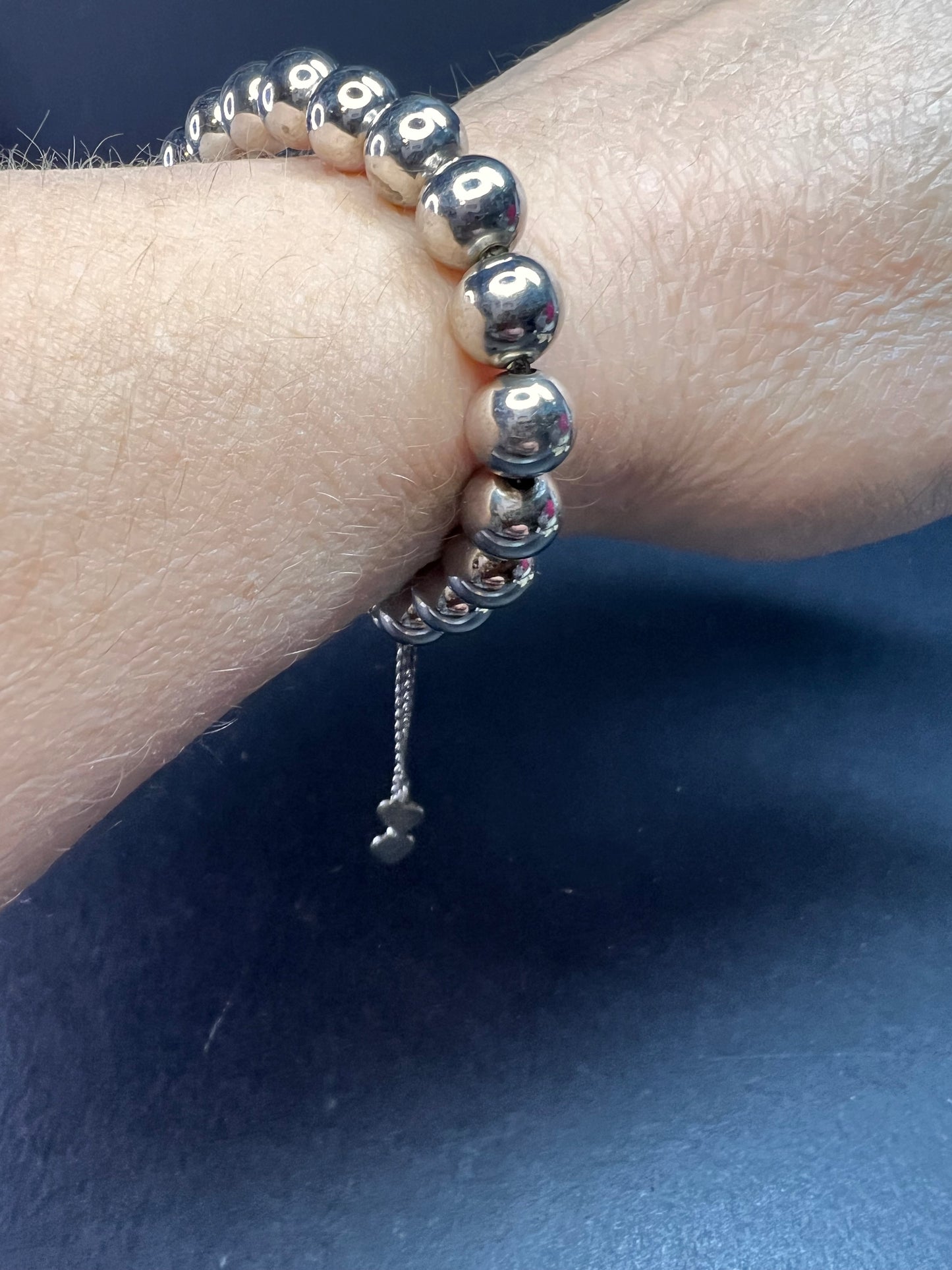 Ralph Lauren sterling silver bolo charm bracelet