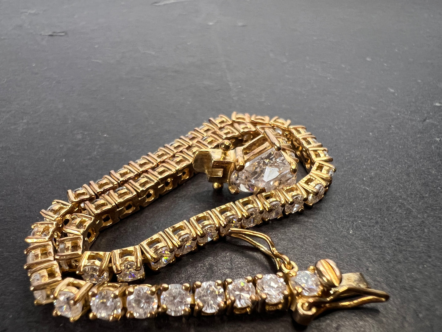 Ross Simons 10ctw 18k gold over sterling silver tennis bracelet