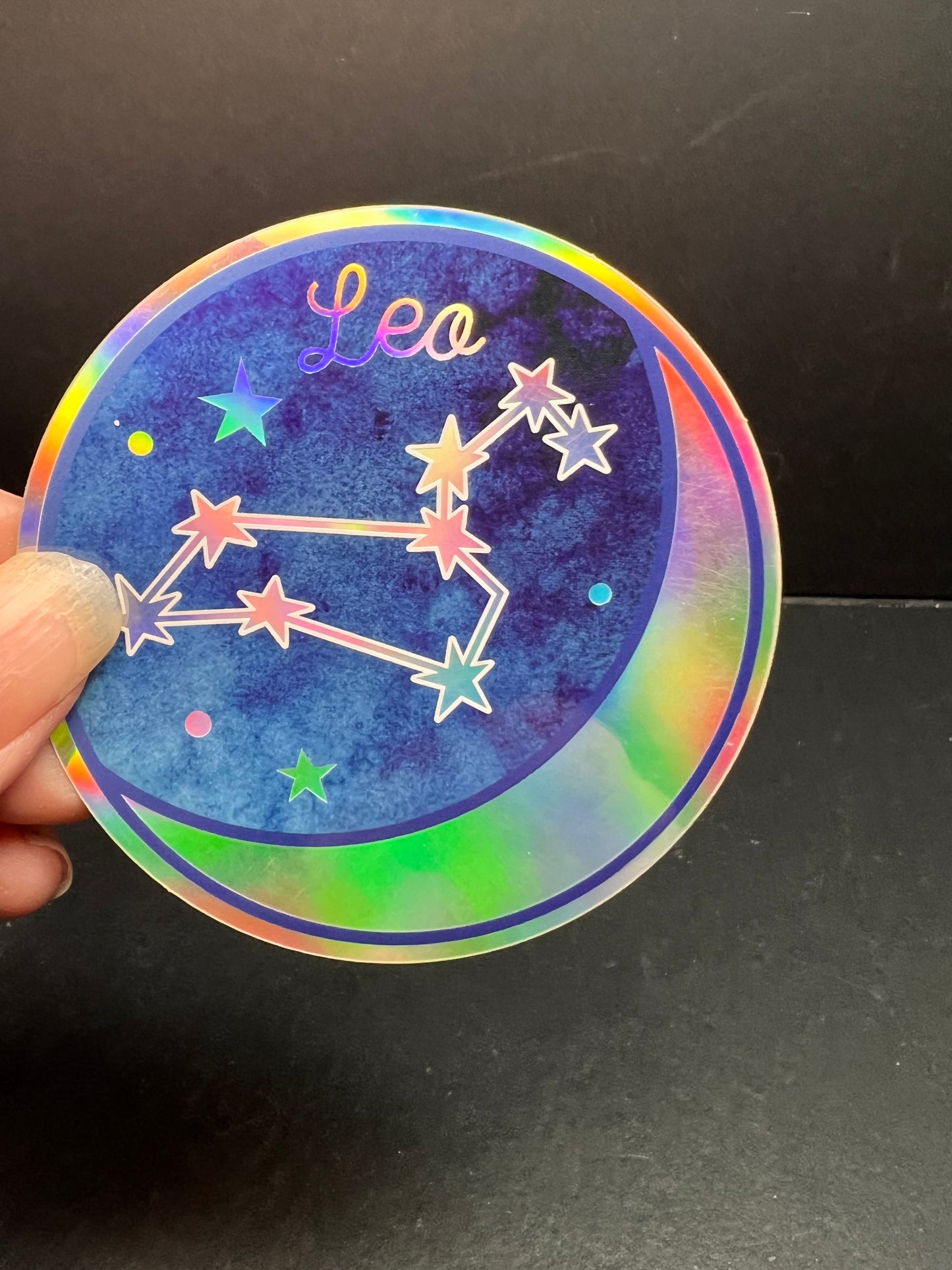 π¦ Leo Holographic Sticker β Wild Flower