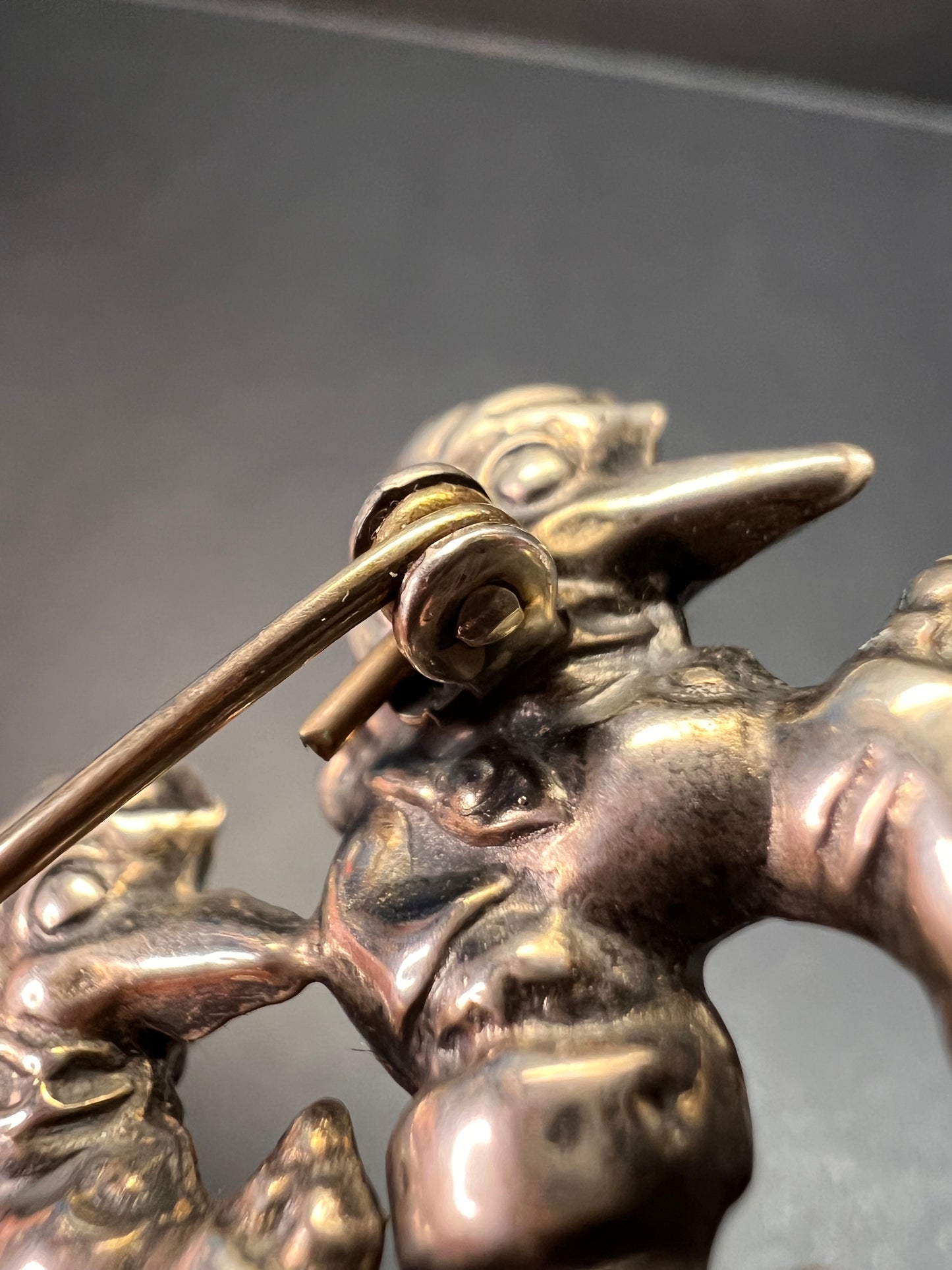 Rare vintage sterling silver Norwegian Norge troll brooch