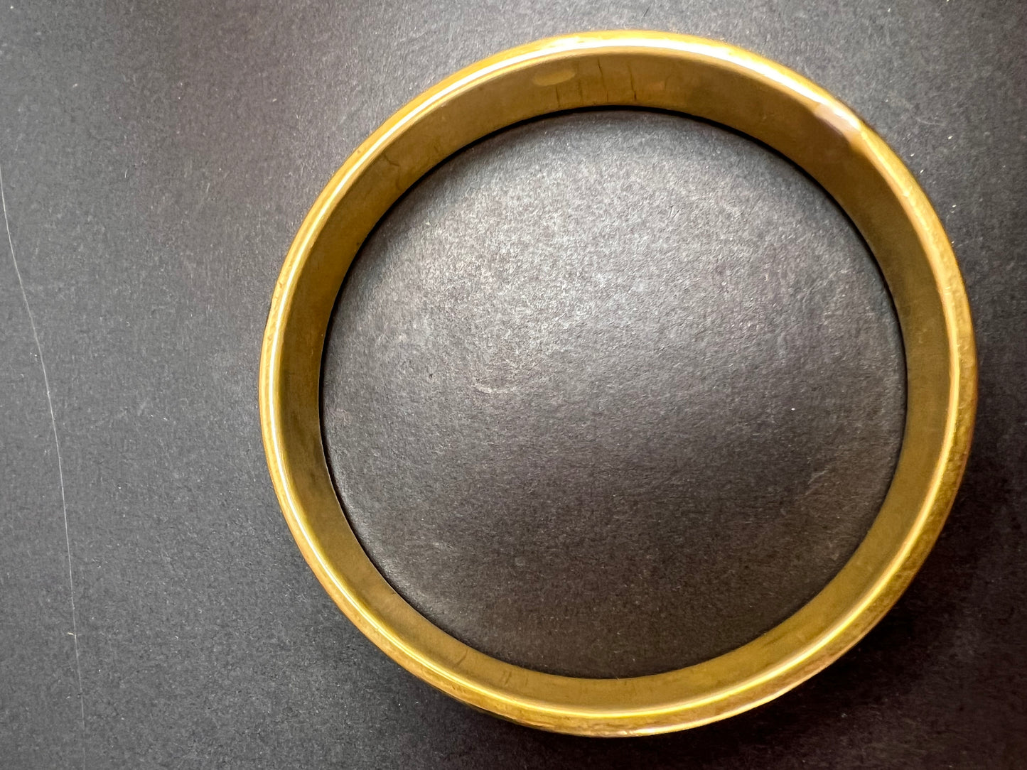 Vintage dyed mother of pearl and brass bangle