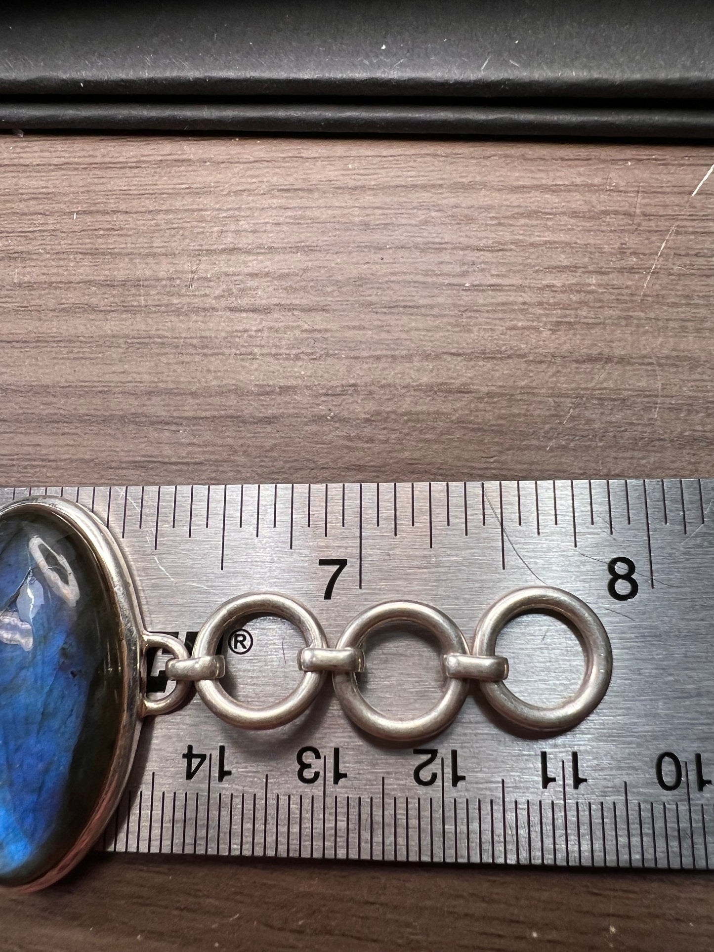 NEW Labradorite Sterling silver chunky toggle bracelet 6.5-7.75 inch 55 grams