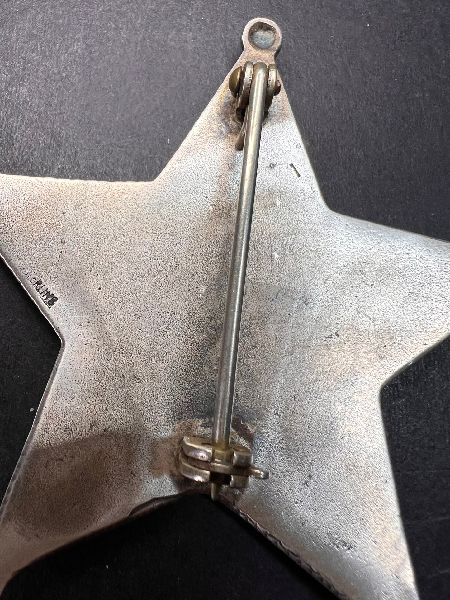 Vintage sterling silver Arizona Rangers 7 badge pin