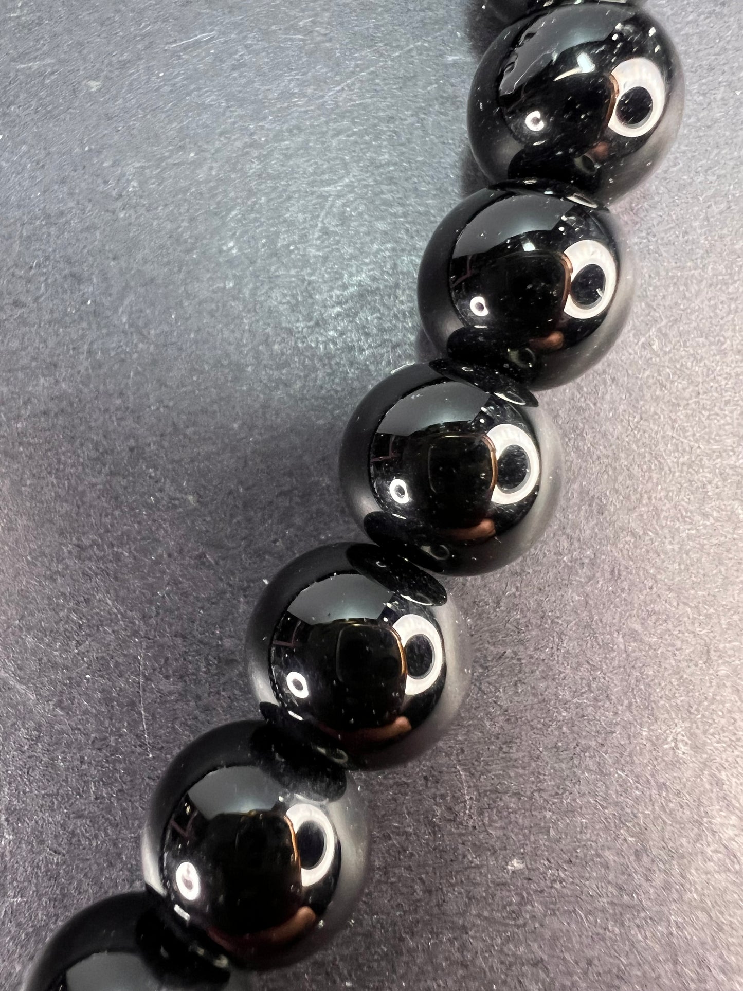 NEW Black Onyx necklace with sterling silver clasp