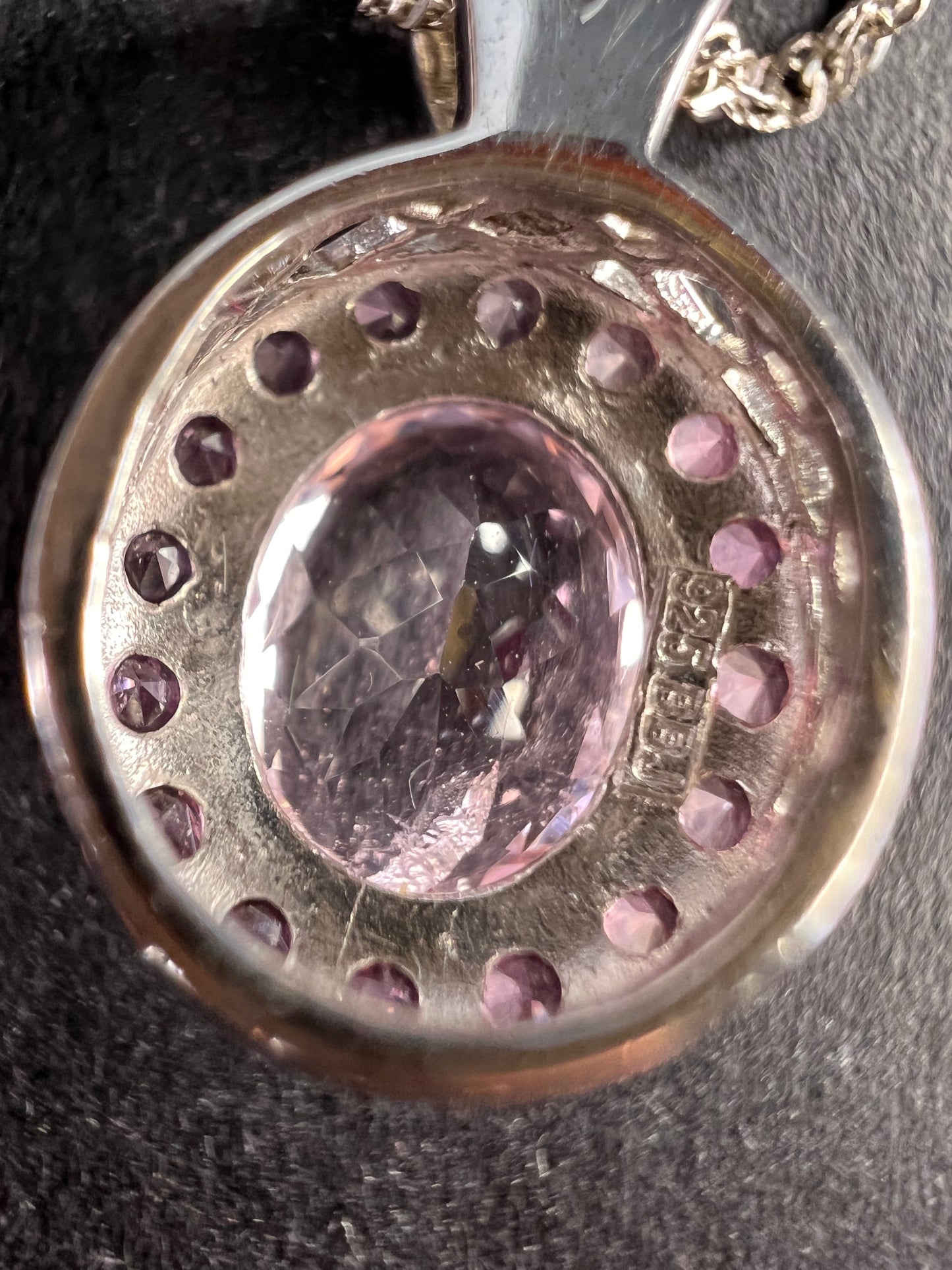 Pink Kunzite Rhodium Over Sterling Silver Pendant With Chain 3.28ctw