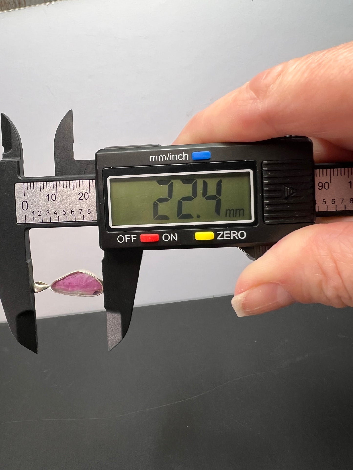 NEW Bi color pink tourmaline sterling silver pendant 1.37 grams