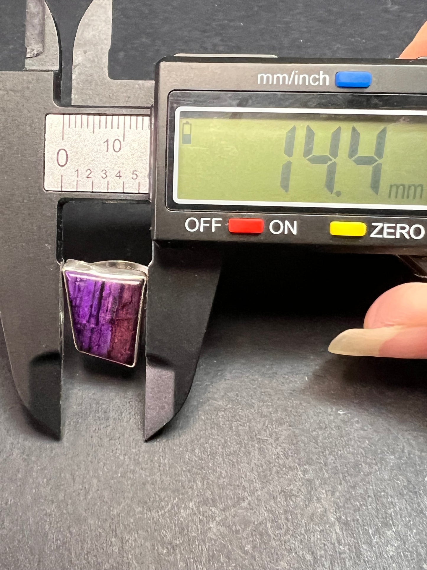 Vintage sugilite sterling silver ring size 5
