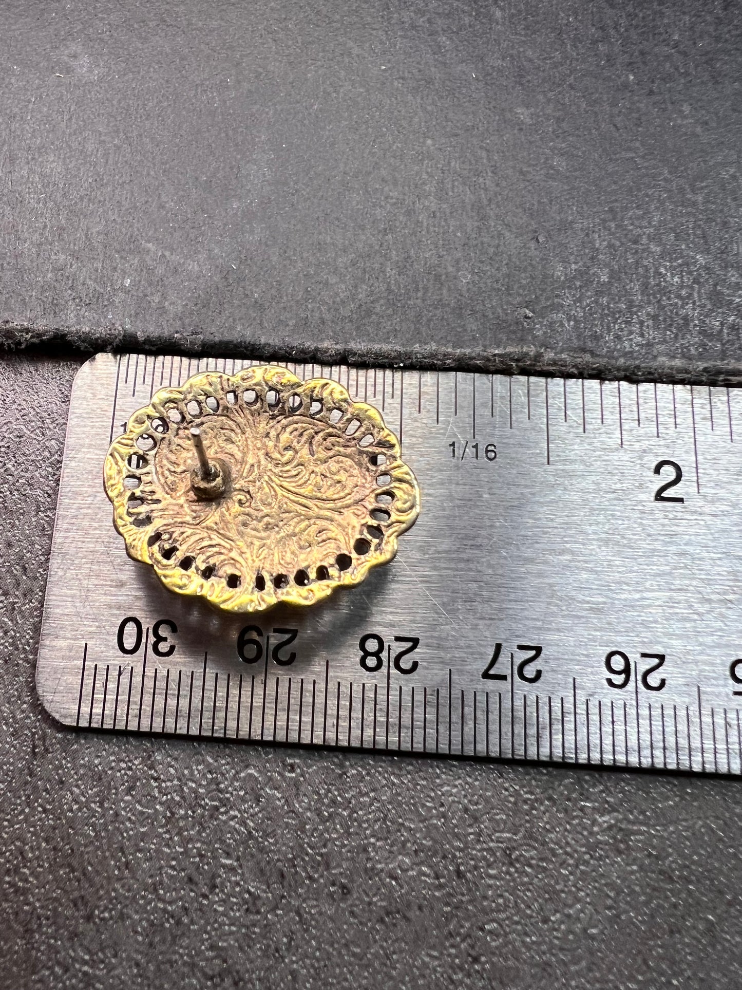 Vintage Carved Shell Cameo Stud Earrings Gold Tone Victorian Revival