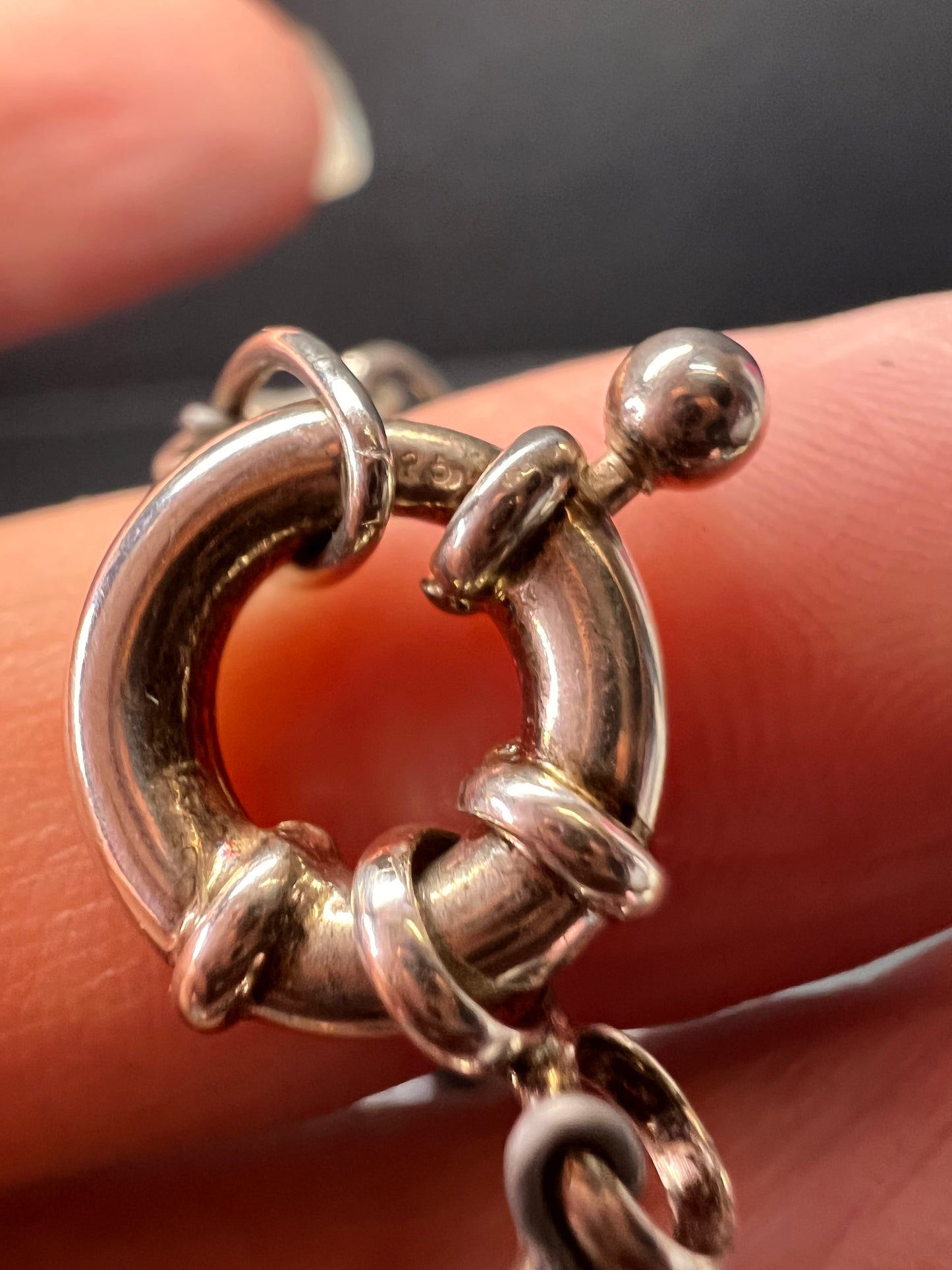 NEW Larvakite and sterling silver necklace