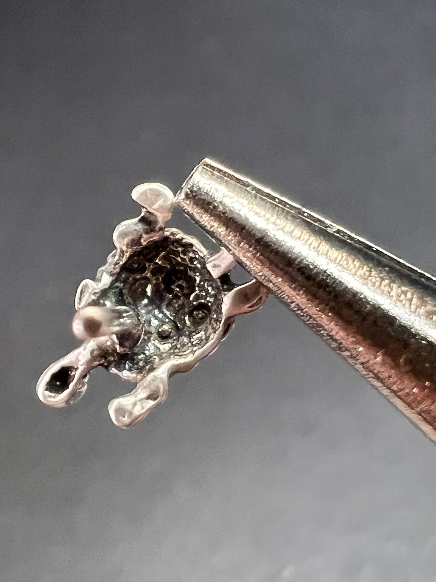 Tiny sterling silver turtle stud earrings