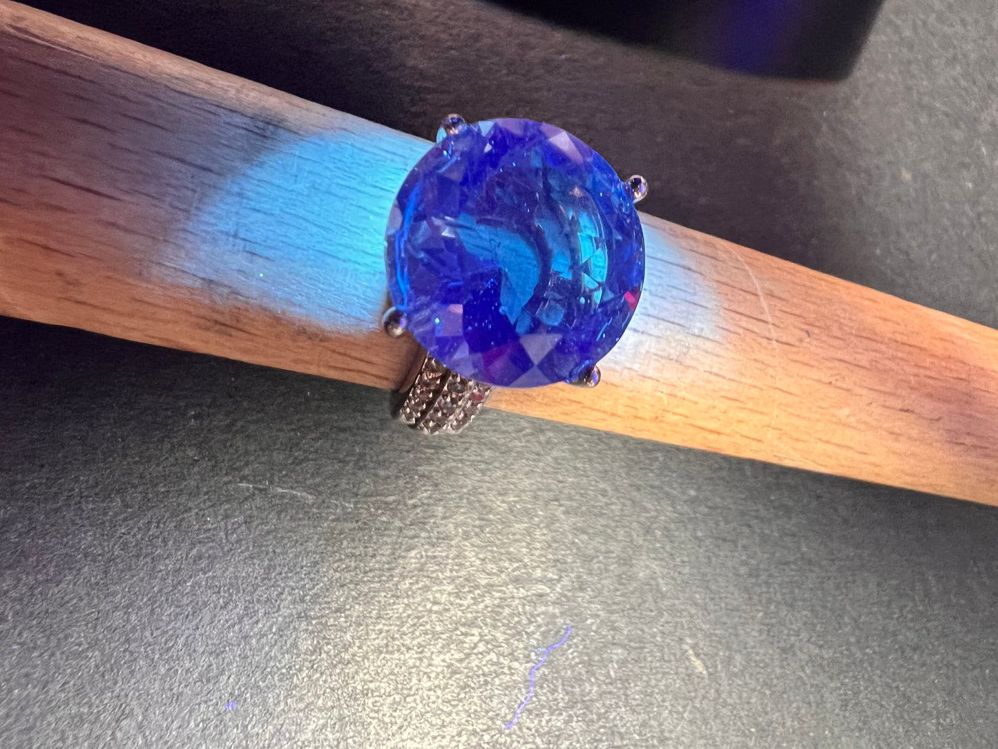 NEW color change fluorite sterling silver ring size 7