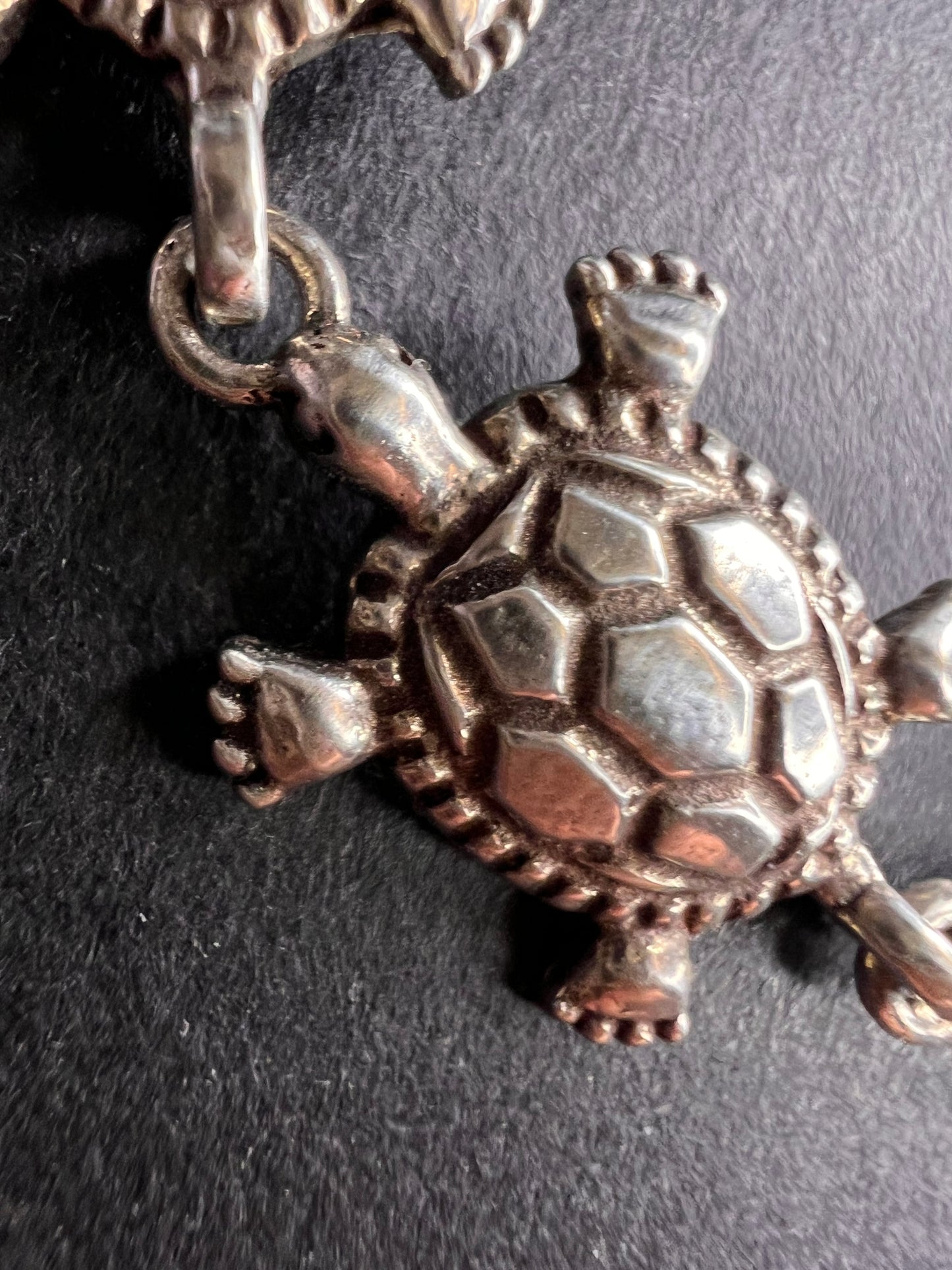 Vintage sterling silver turtles bracelet