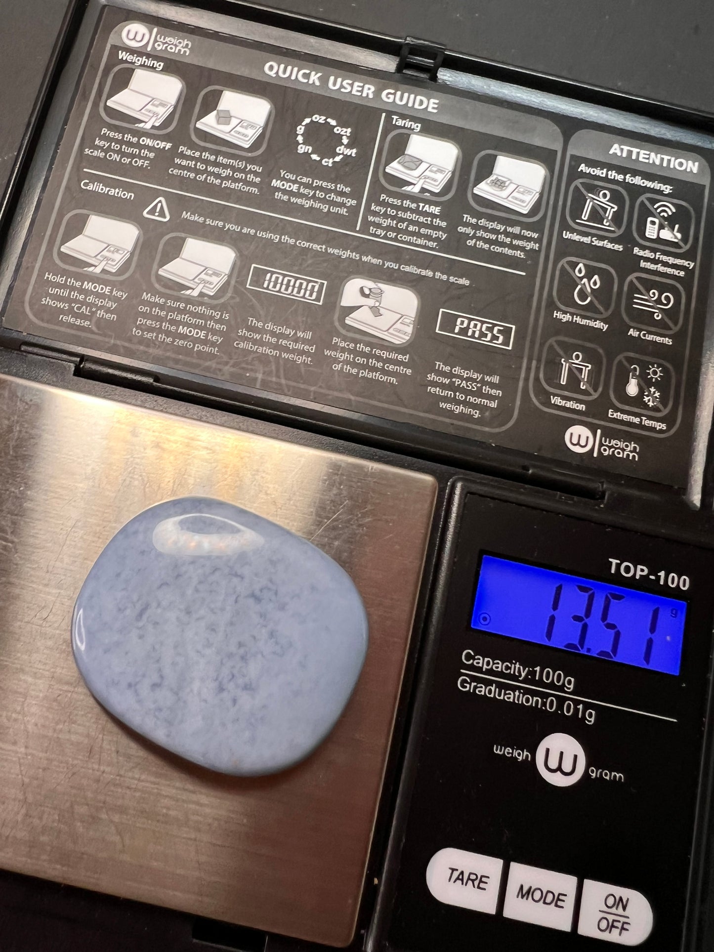 NEW Owhlylee blue opal cabochon