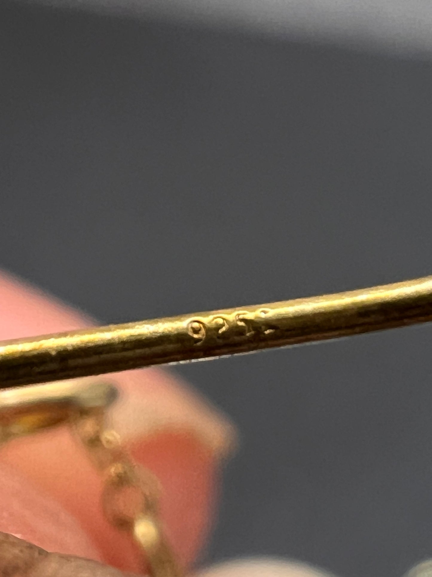 Cultured pearl dangle earrings in YG over sterling silver