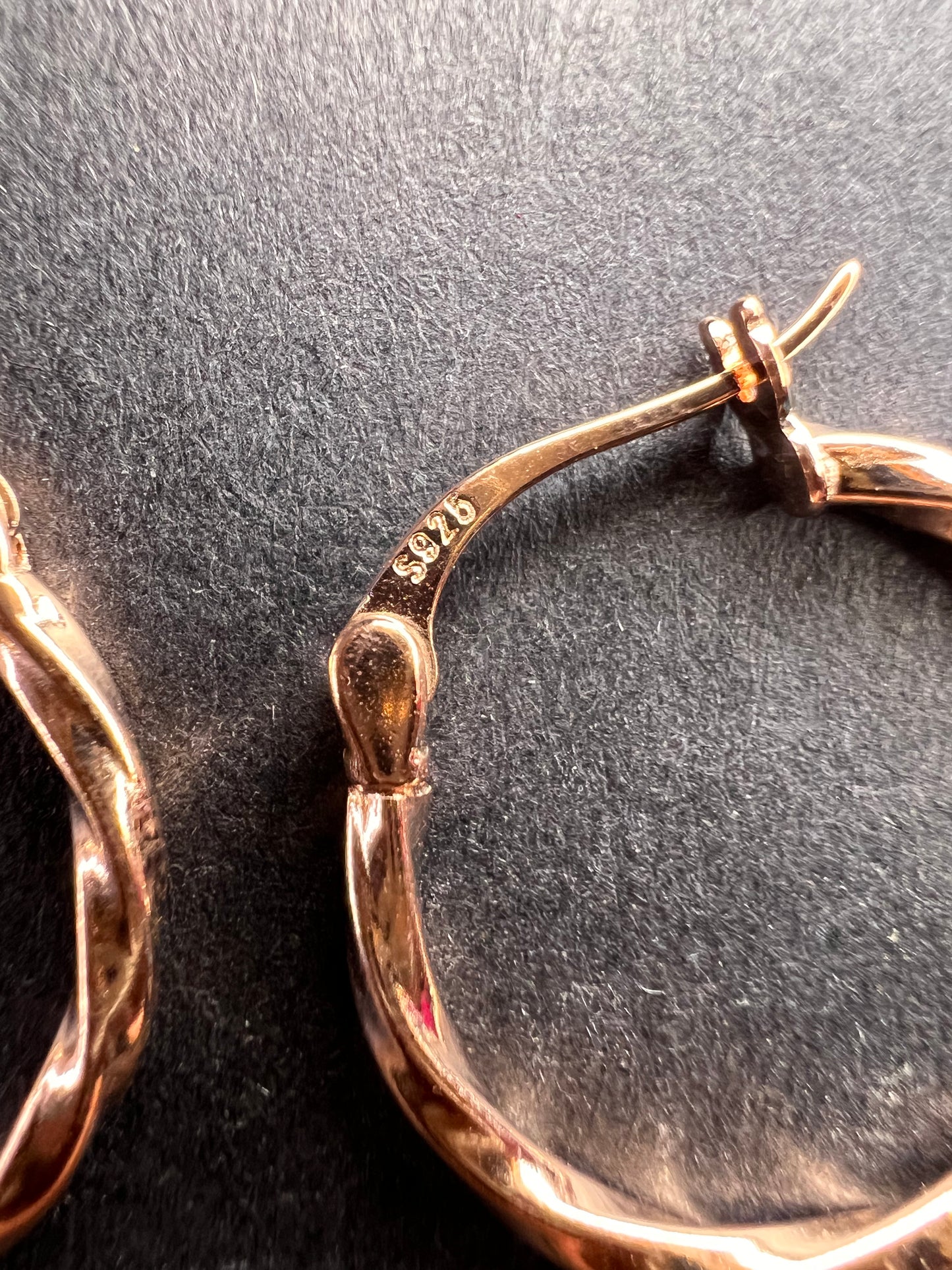NEW gold over sterling silver twisted hoop earrings