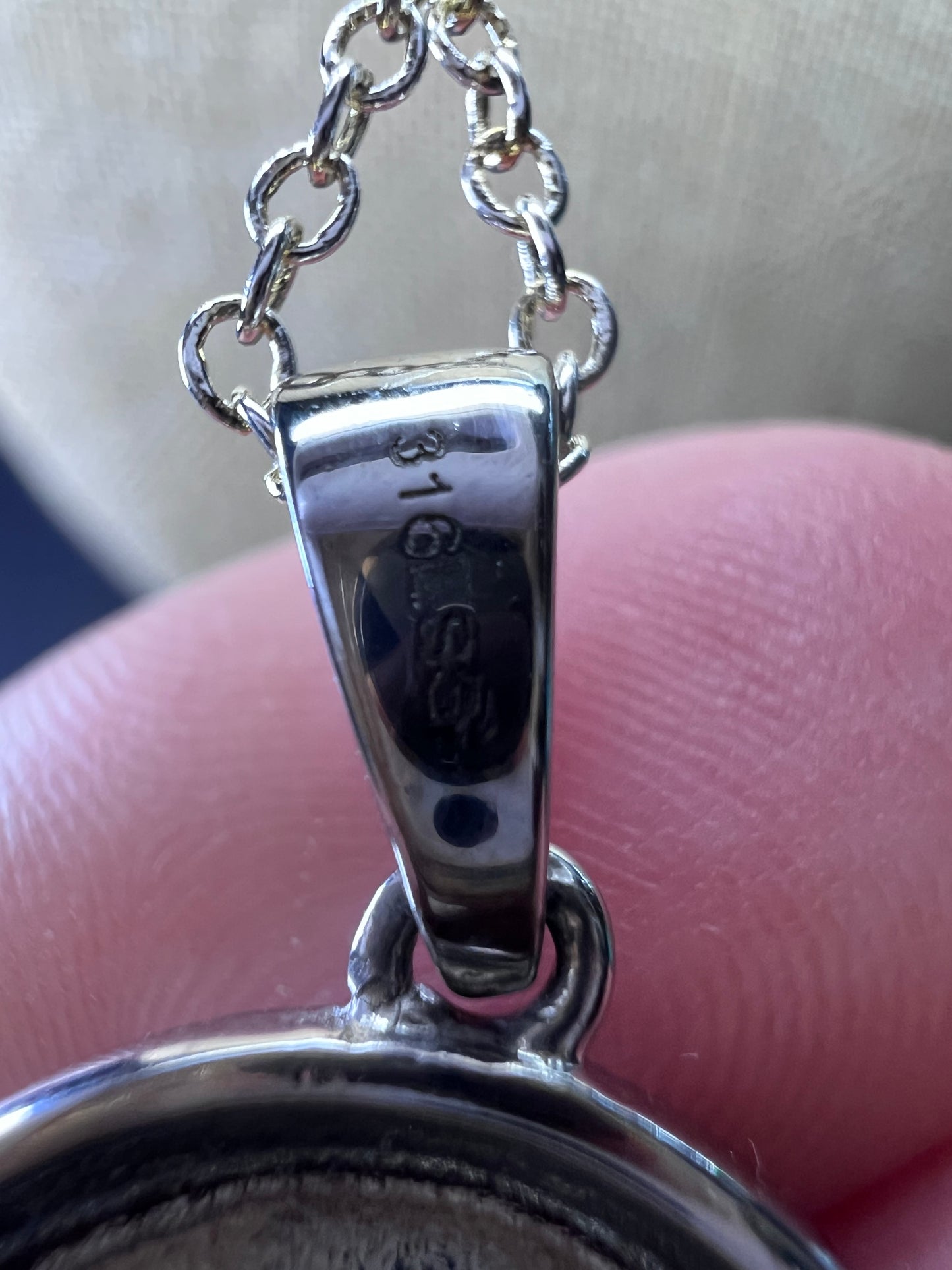 Kyanite stainless steel pendant with chain