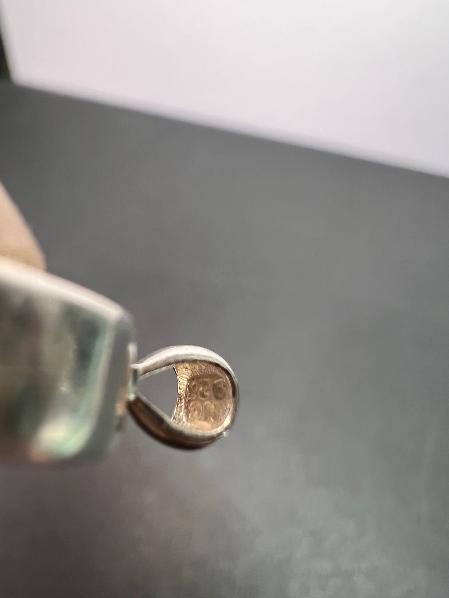 NEW Watermelon bi color sterling silver tourmaline pendant 1.32 grams