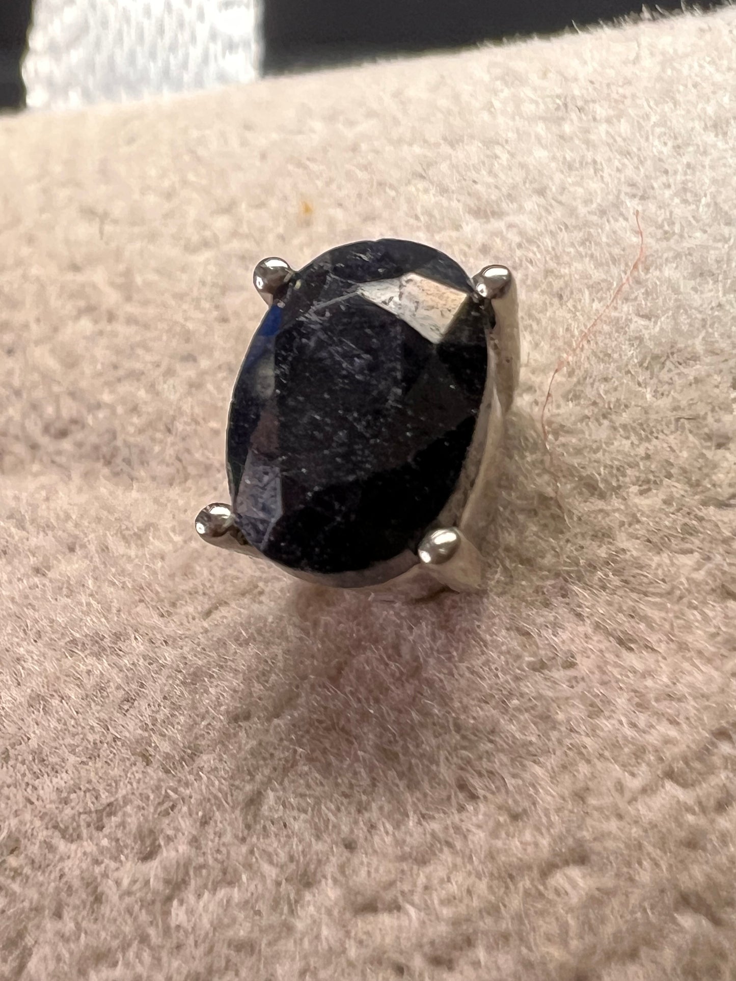 NEW midnight sapphire stud earrings in stainless steel