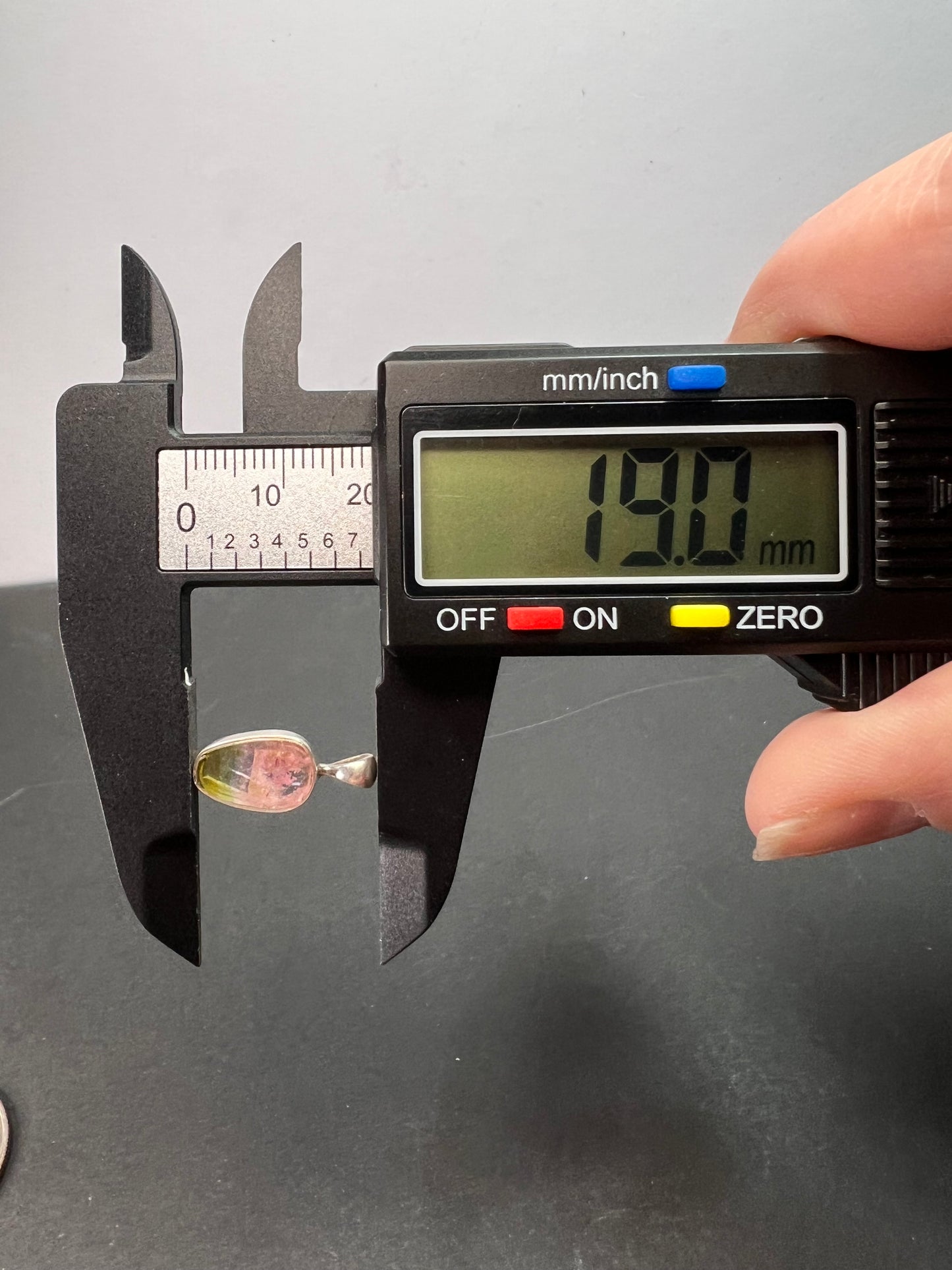 NEW Watermelon tourmaline sterling silver pendant 1.12 grams