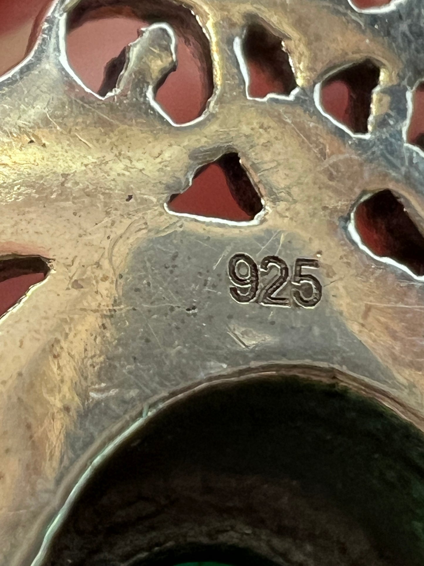 The Green Queen vintage Sterling silver toggle bracelet with green quartz