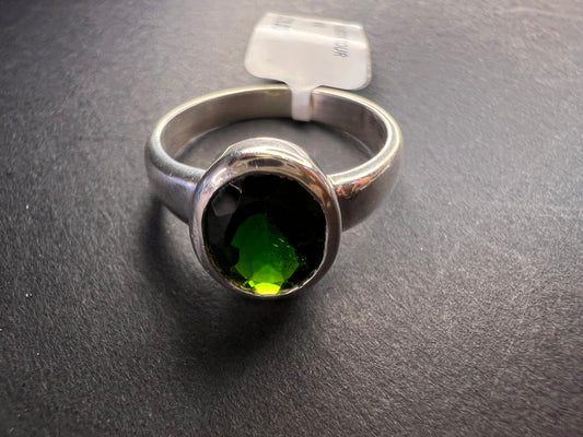 NEW Chrome tourmaline sterling silver ring size 7.5