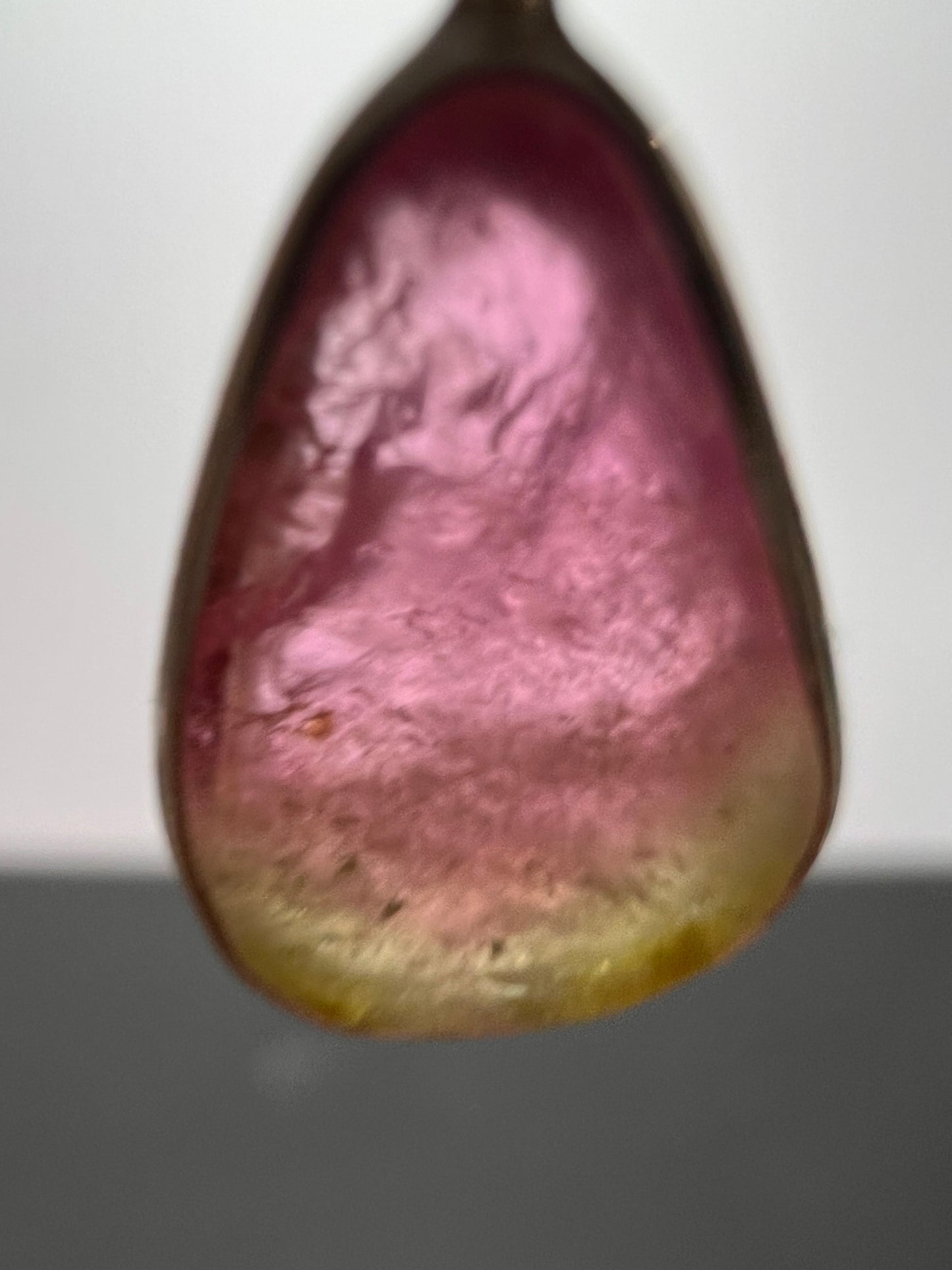 NEW Pink Watermelon tourmaline sterling silver pendant 1.24 grams