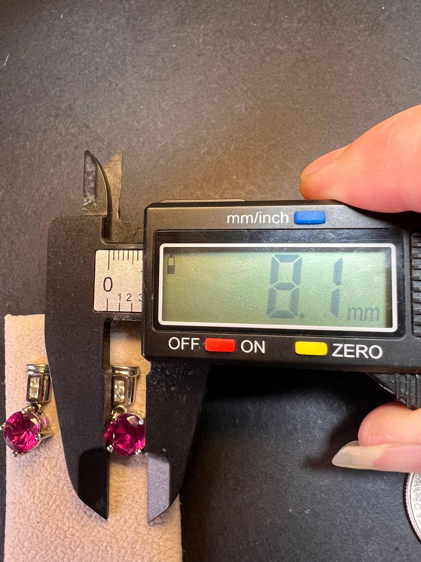 Lab purple sapphire and topaz sterling silver earrings