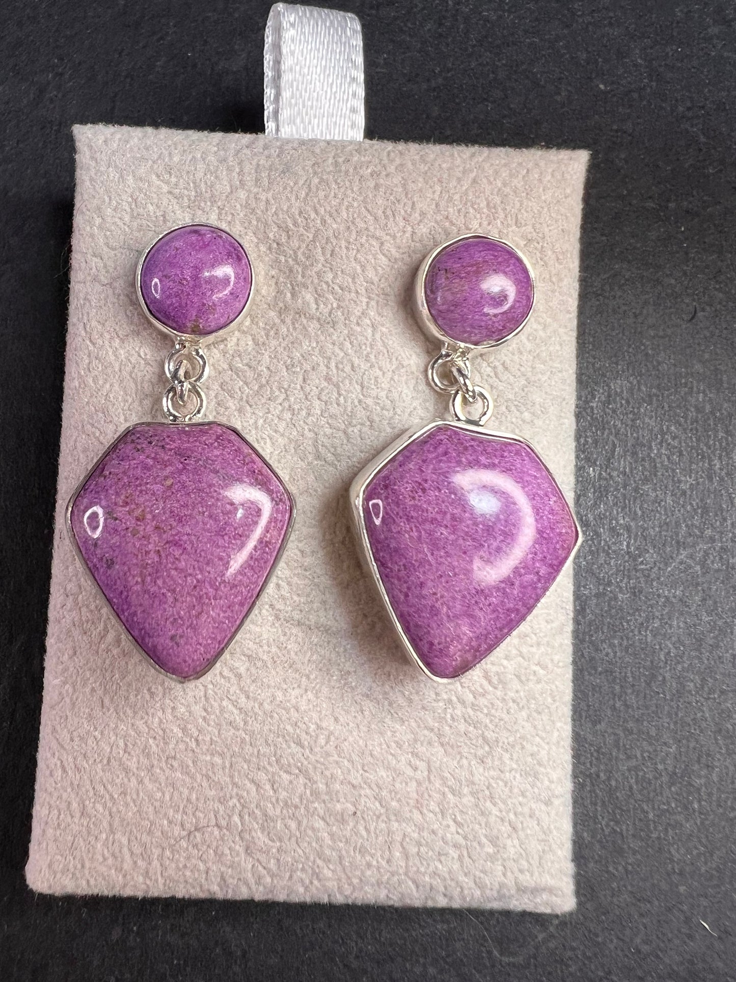 NEW Jay King stichtite sterling silver earrings
