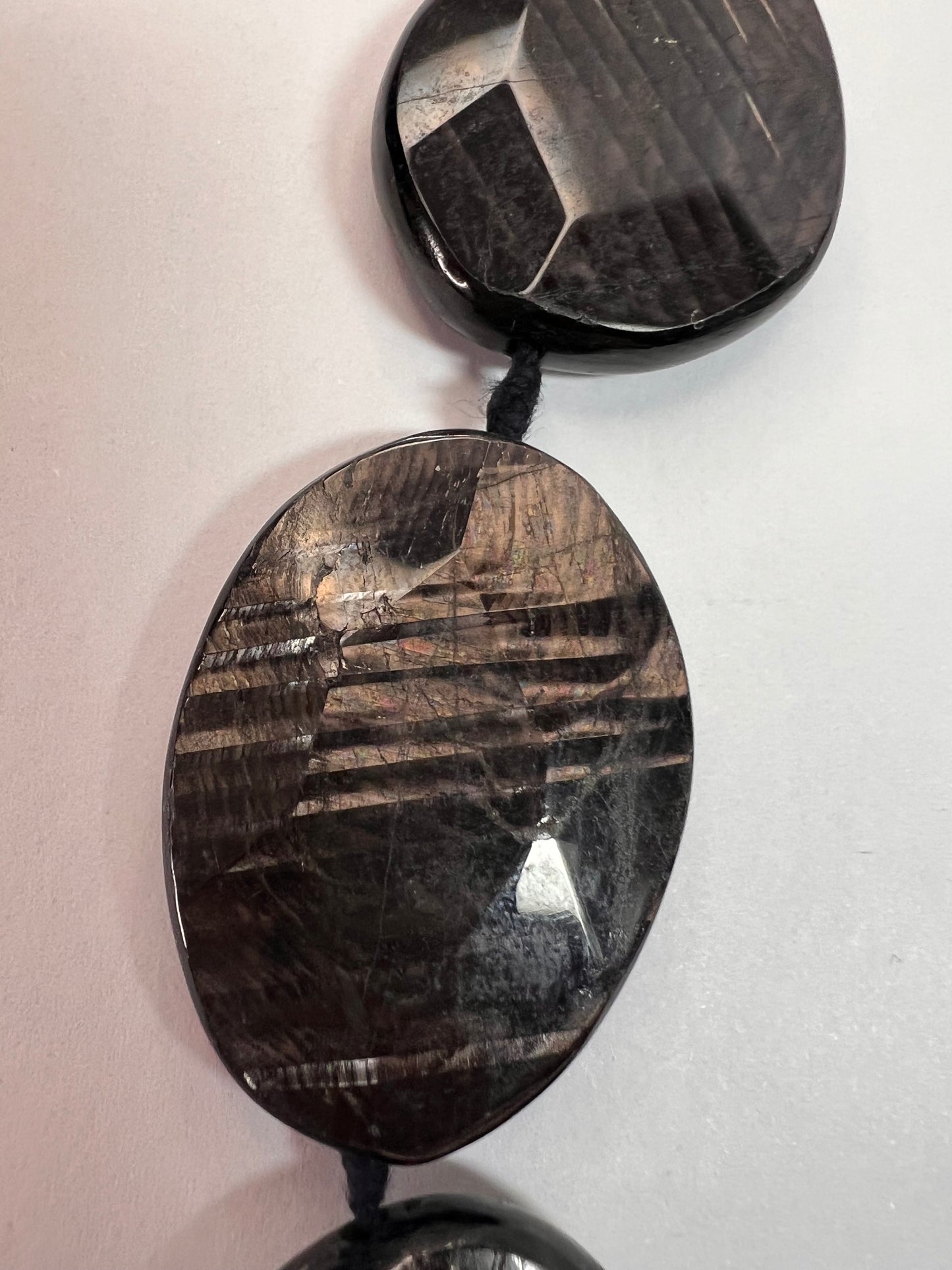 NEW Hypersthene necklace in gold over bronze