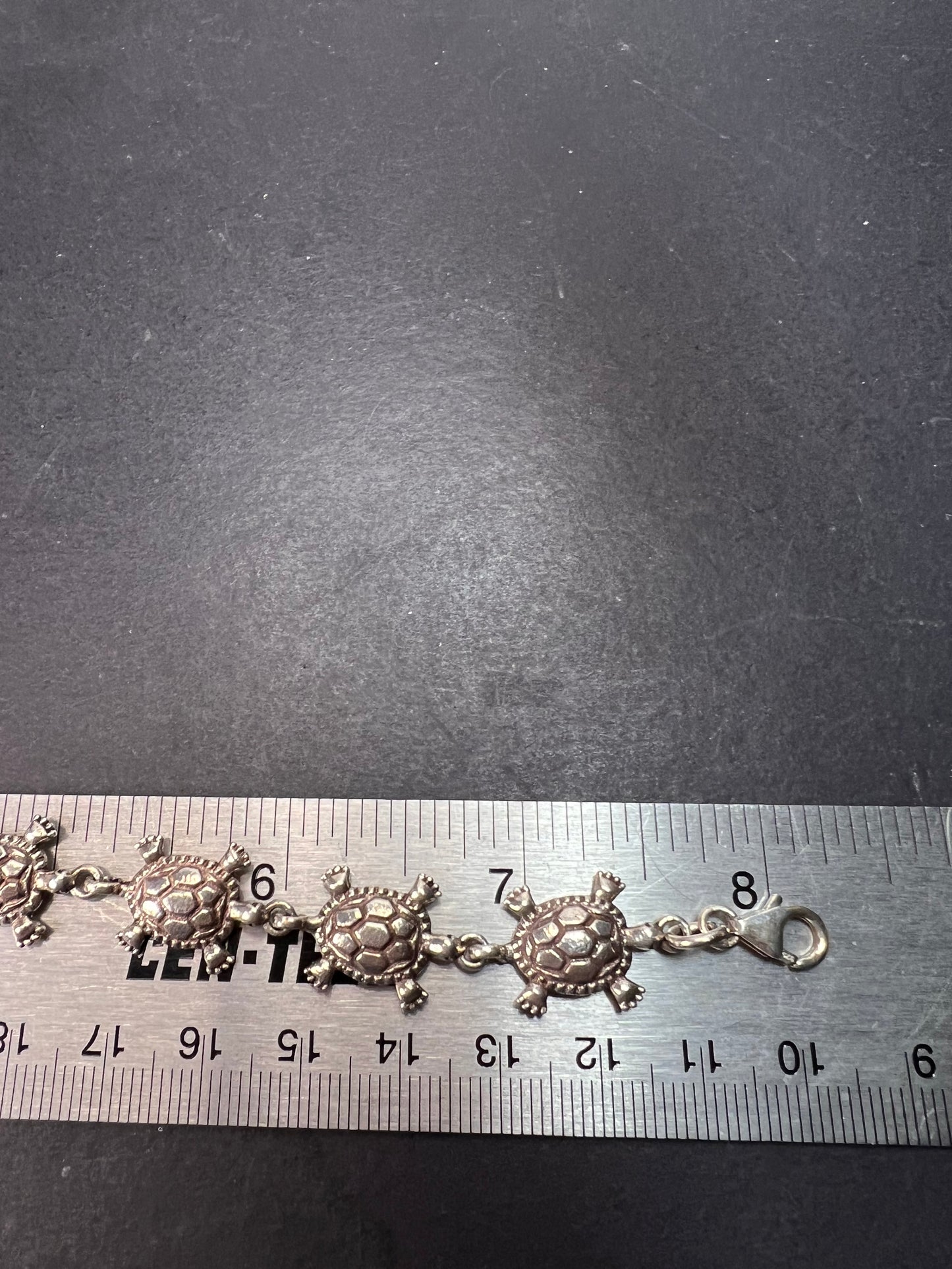 Vintage sterling silver turtles bracelet
