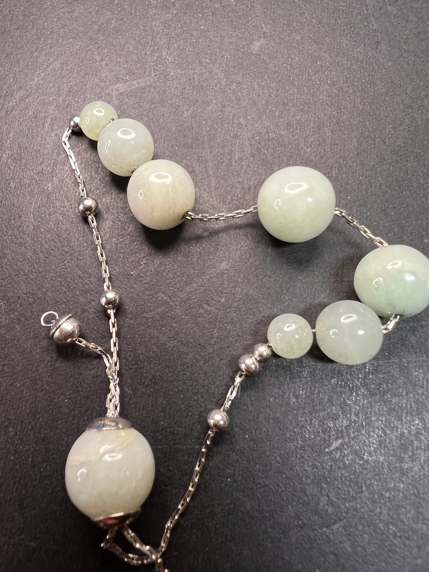 Burmese jade adjustable bolo sterling silver bracelet