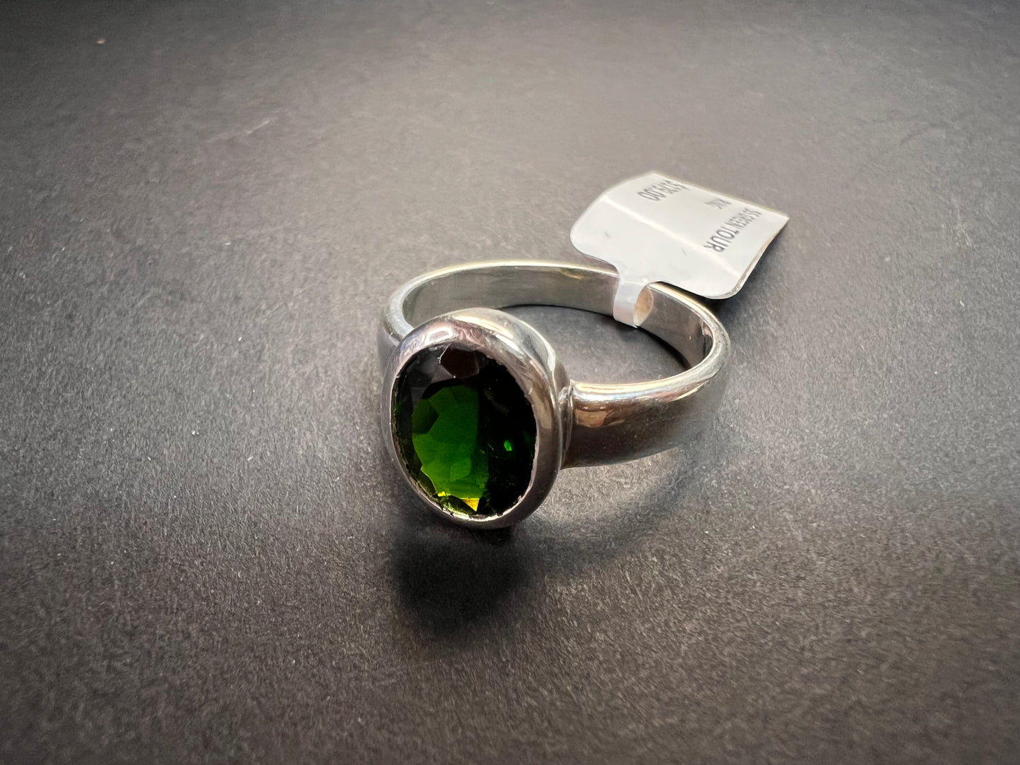 NEW Chrome tourmaline sterling silver ring size 7.5