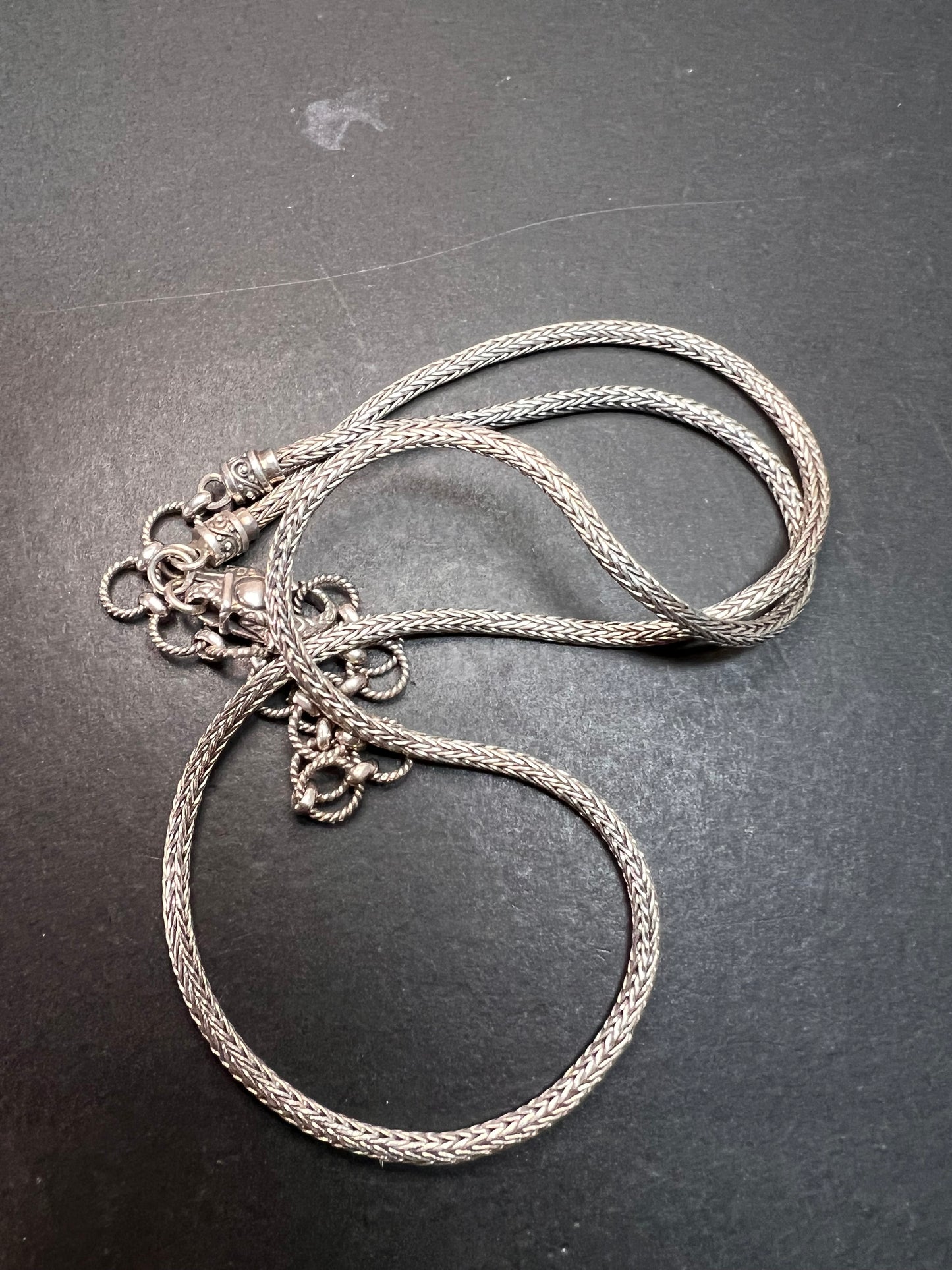 Sarda Bali sterling silver tulang naga extender 24 inch necklace