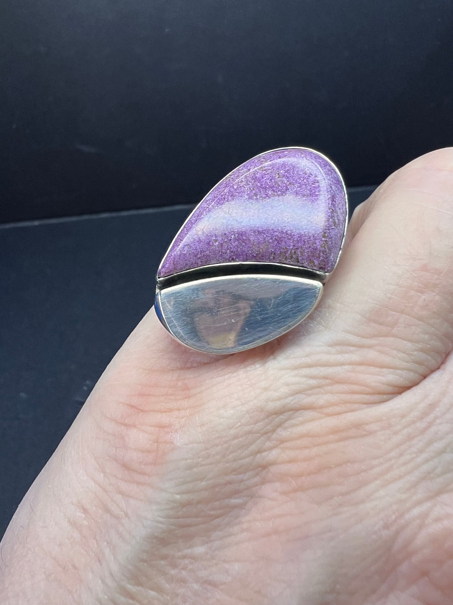 Jay King DRT stichtite sterling silver ring size 6