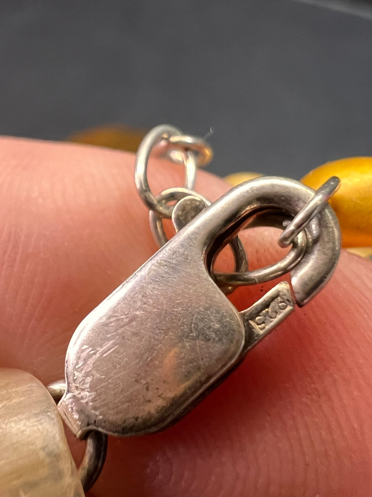 NEW freshwater pearl and bronzite necklace with sterling silver clasp