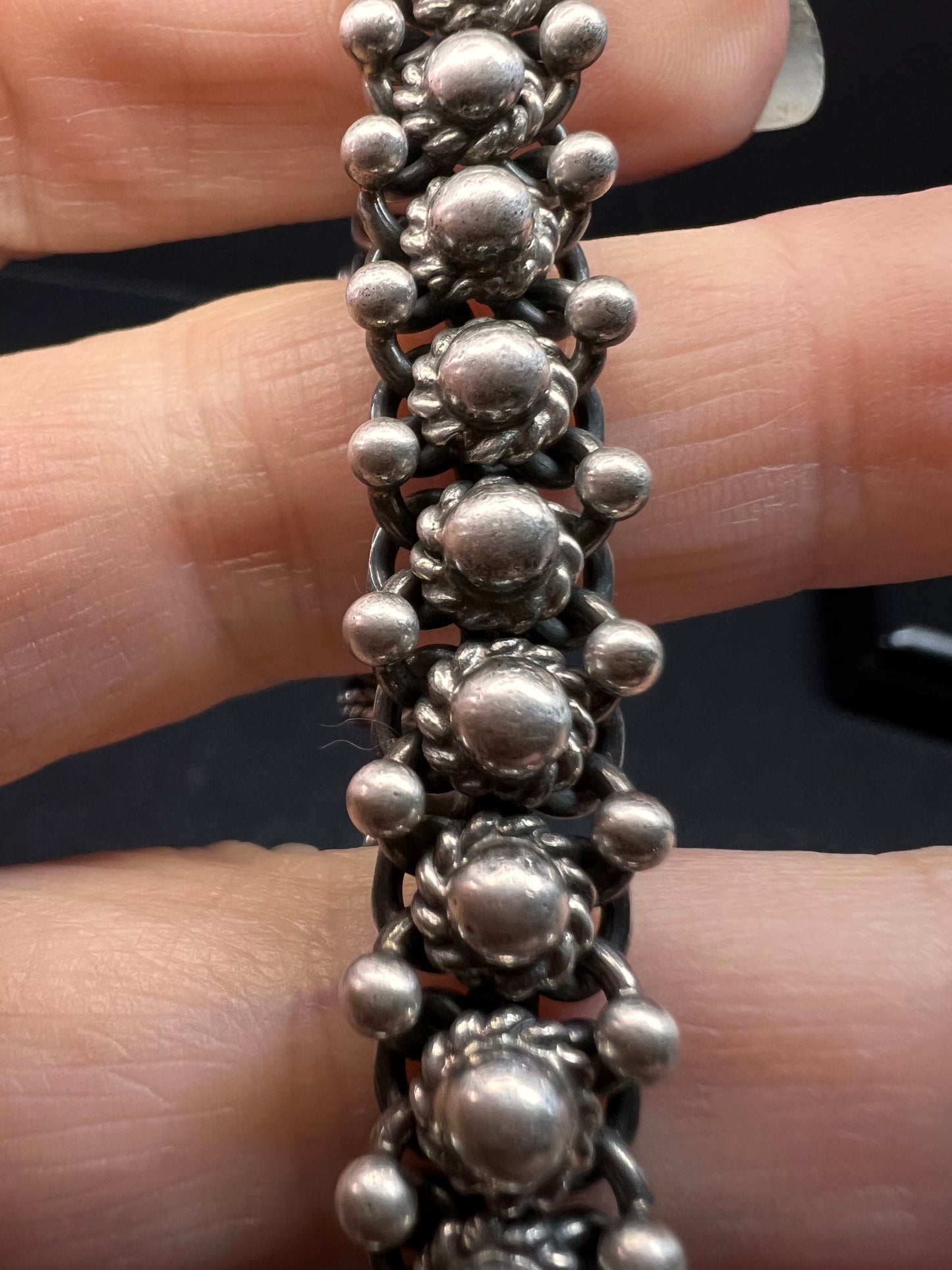 Vintage Suarti Bali sterling silver bracelet 7.75 inch