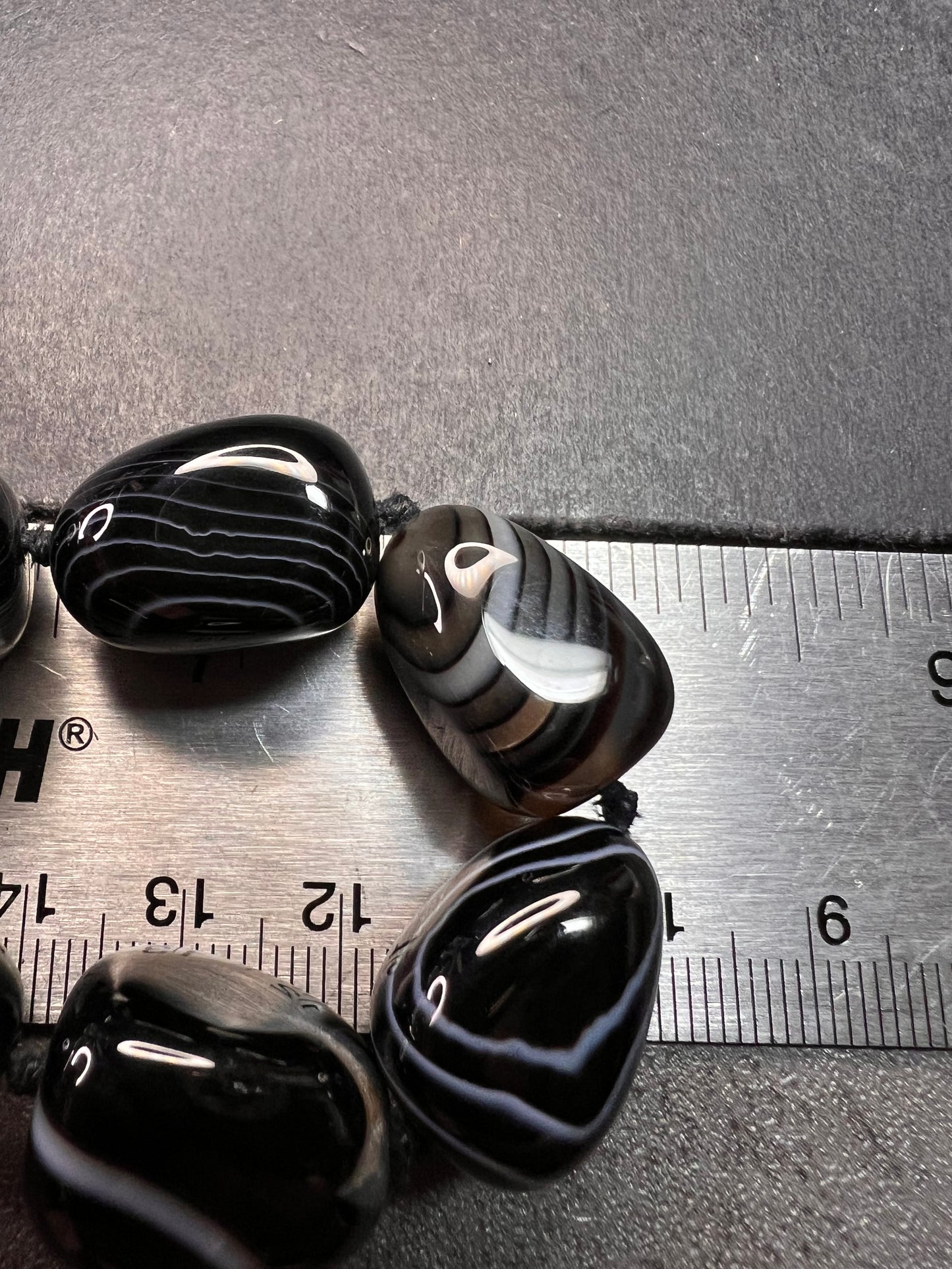 NEW Botswana agate 18 inch necklace with sterling silver clasp