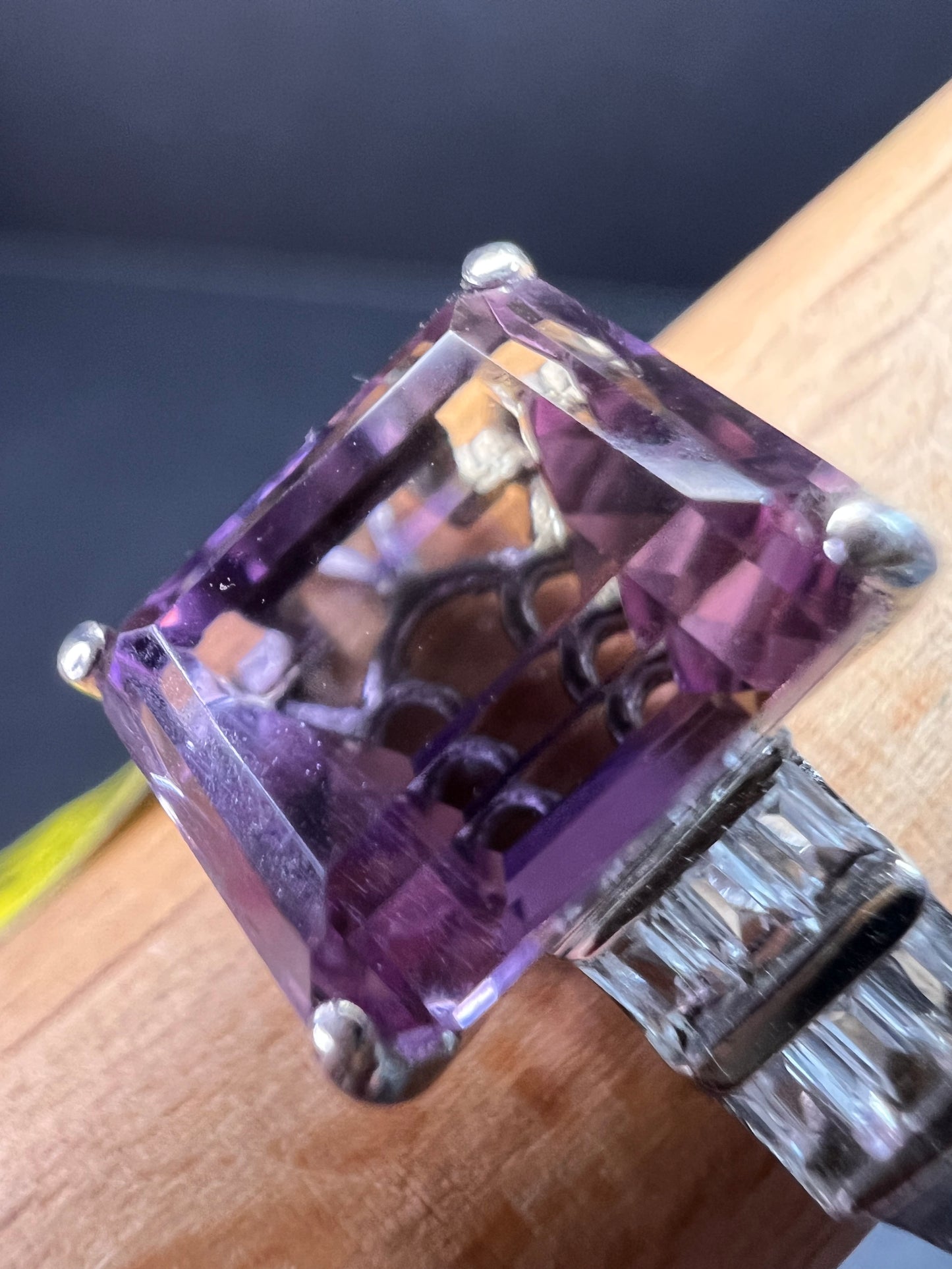 NEW ametrine and topaz sterling silver ring size 11