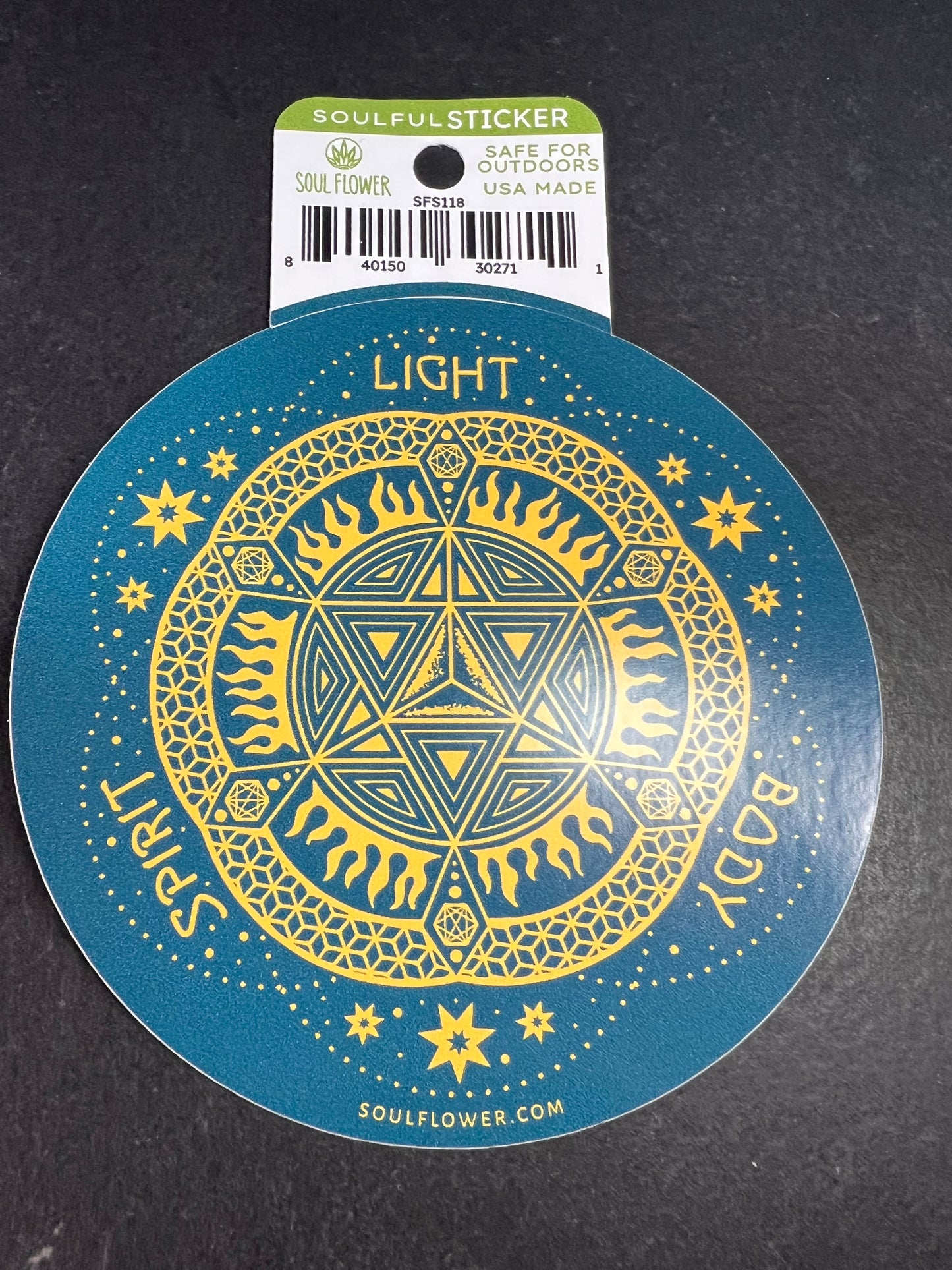Soulful Mandala Sticker – Body, Spirit & Light
