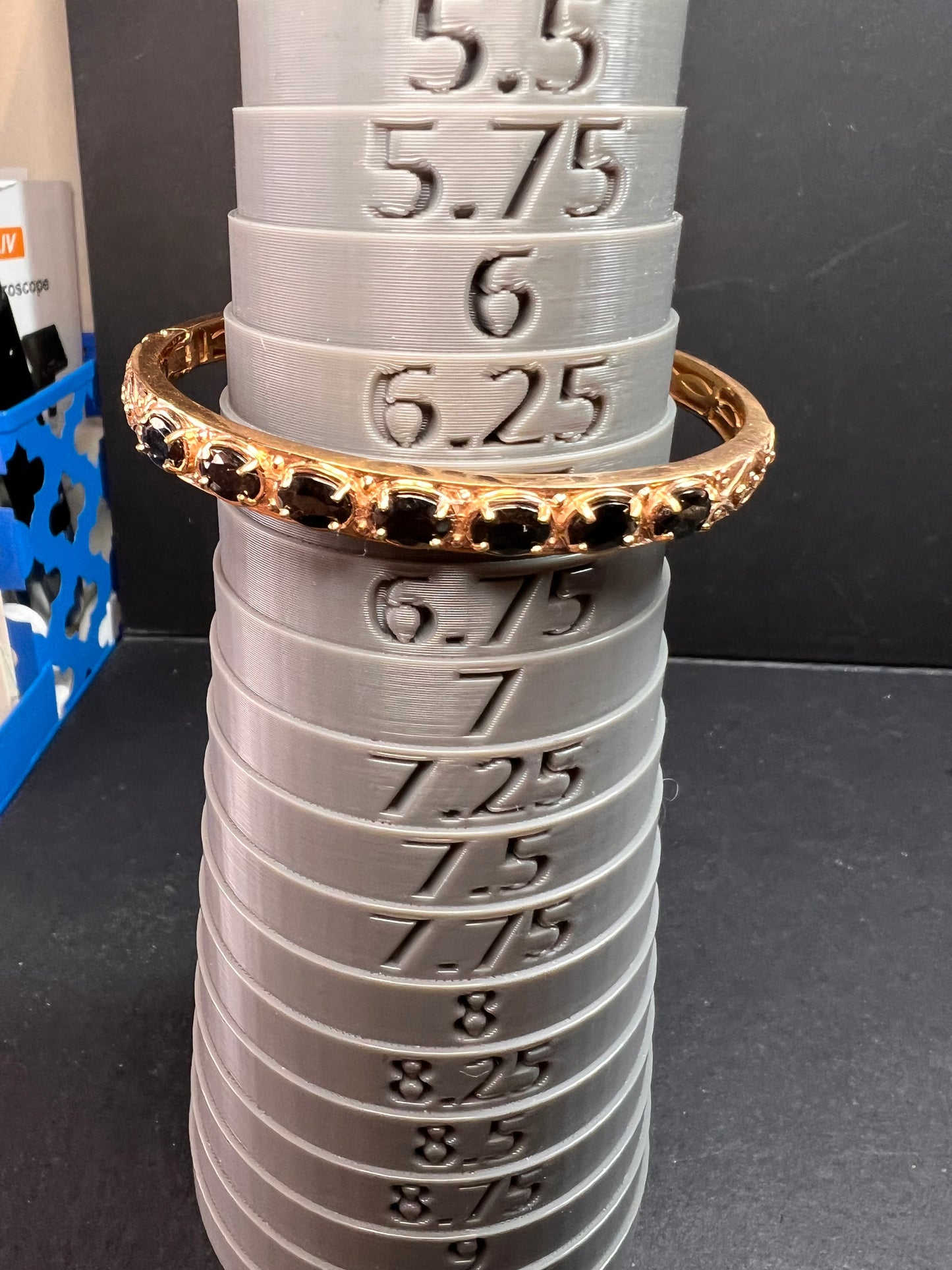Shungite and copper cuff bracelet with rose gold plating and magnets