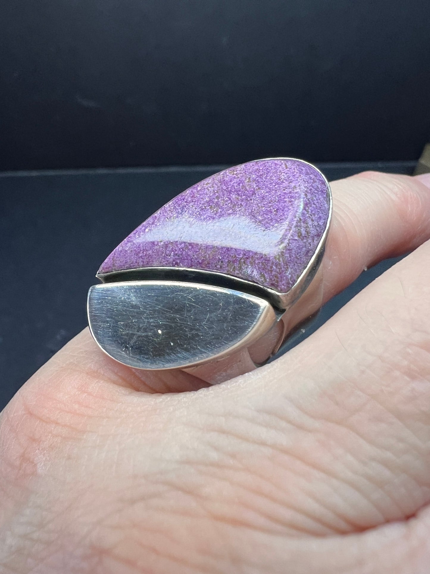 Jay King DRT stichtite sterling silver ring size 6
