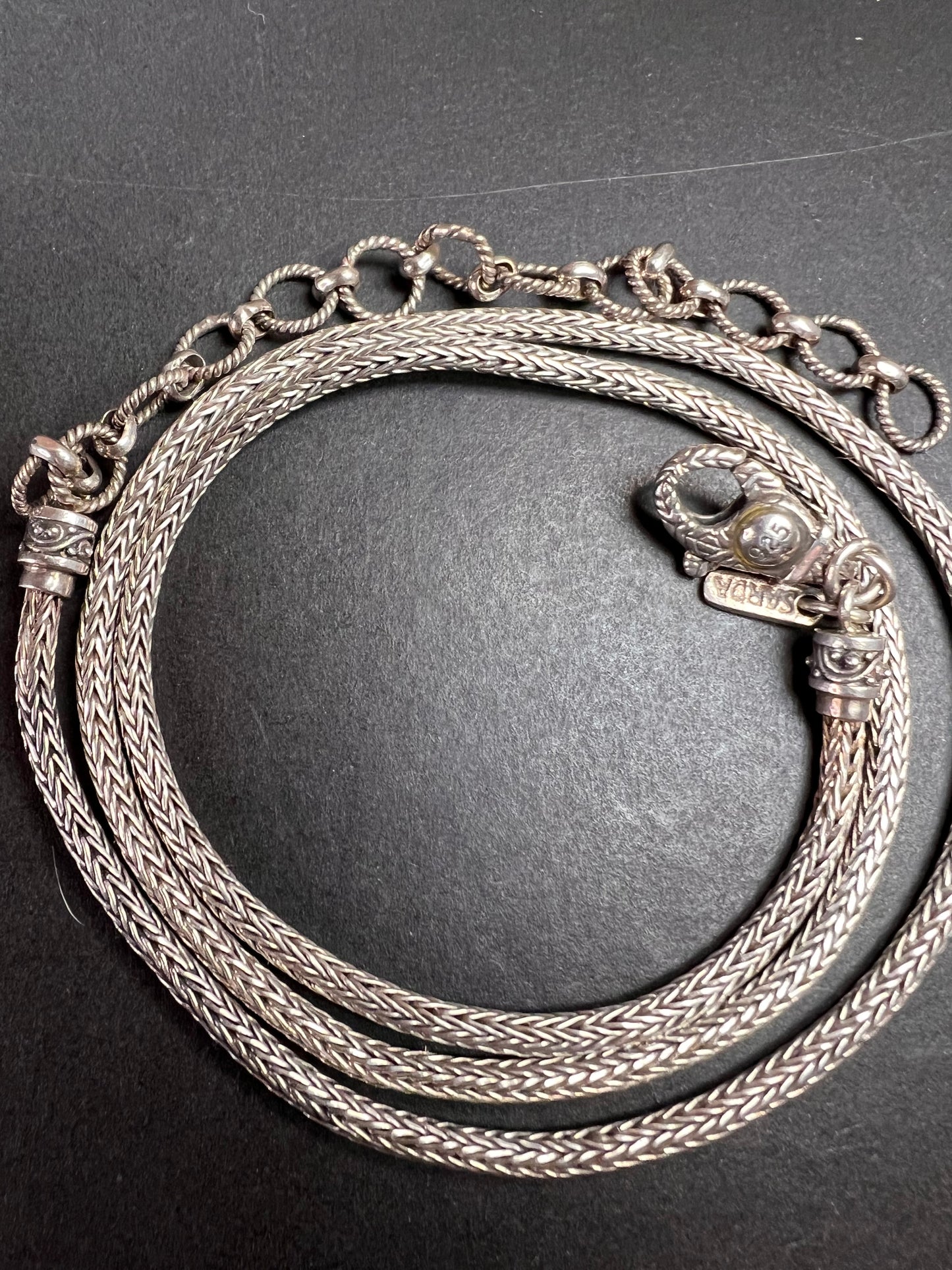 Sarda Bali sterling silver tulang naga extender 24 inch necklace