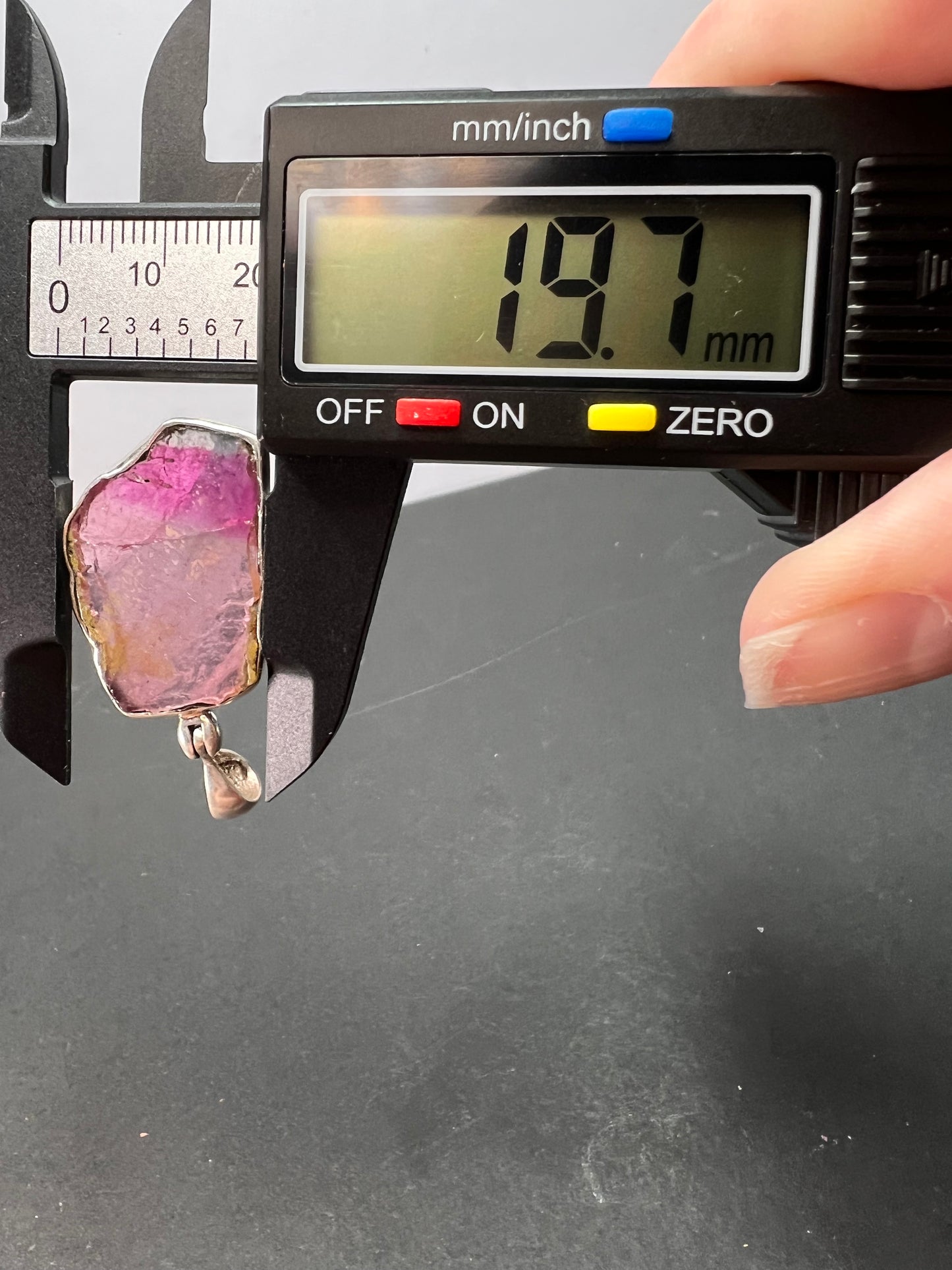 NEW Multi color tourmaline sterling silver pendant 4.49 grams