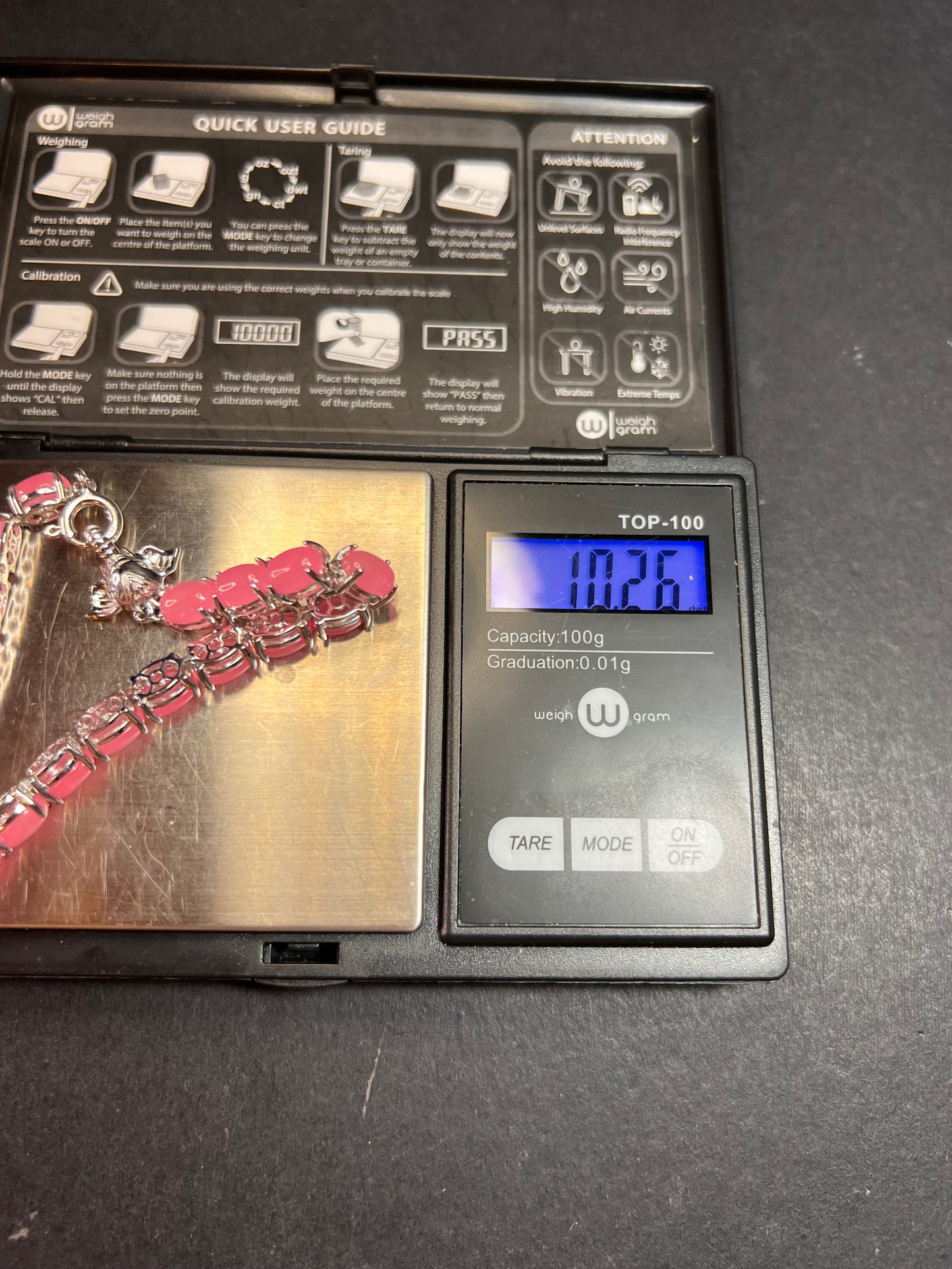 NEW Pink Jade sterling silver elephant tennis bracelet