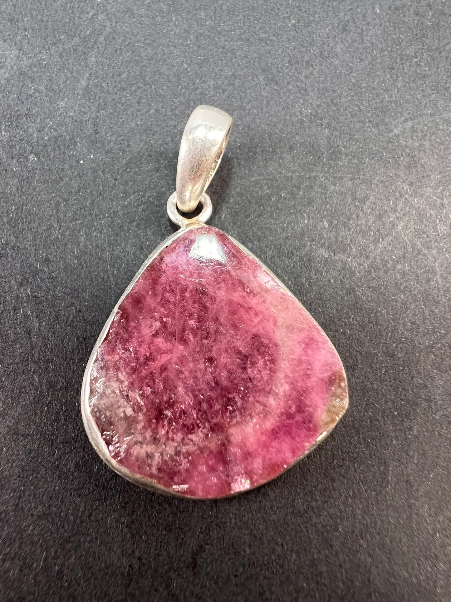 NEW Pink / Tri colored tourmaline sterling silver pendant 4.34 grams