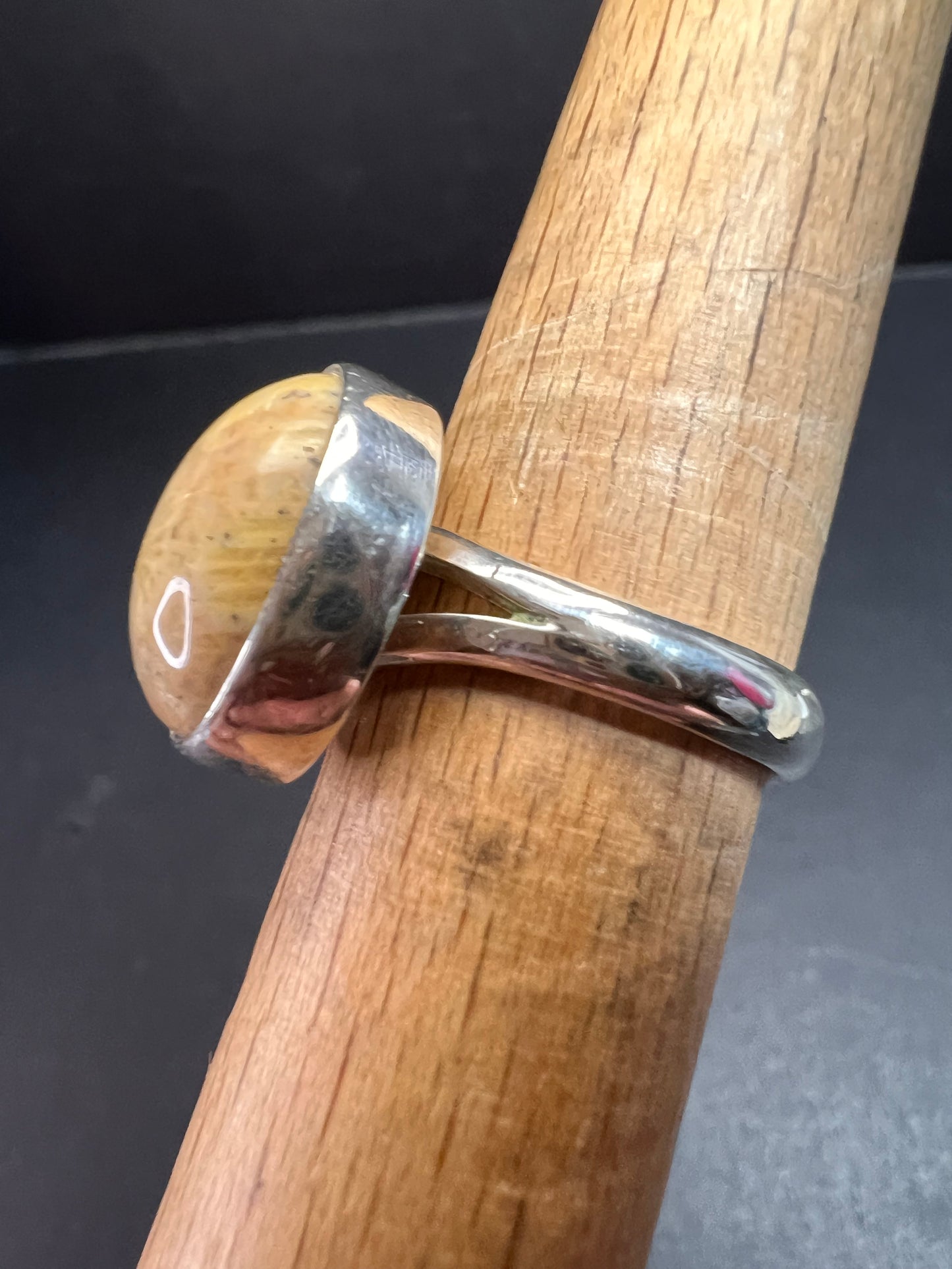 Sajen fossil coral sterling silver ring size 7