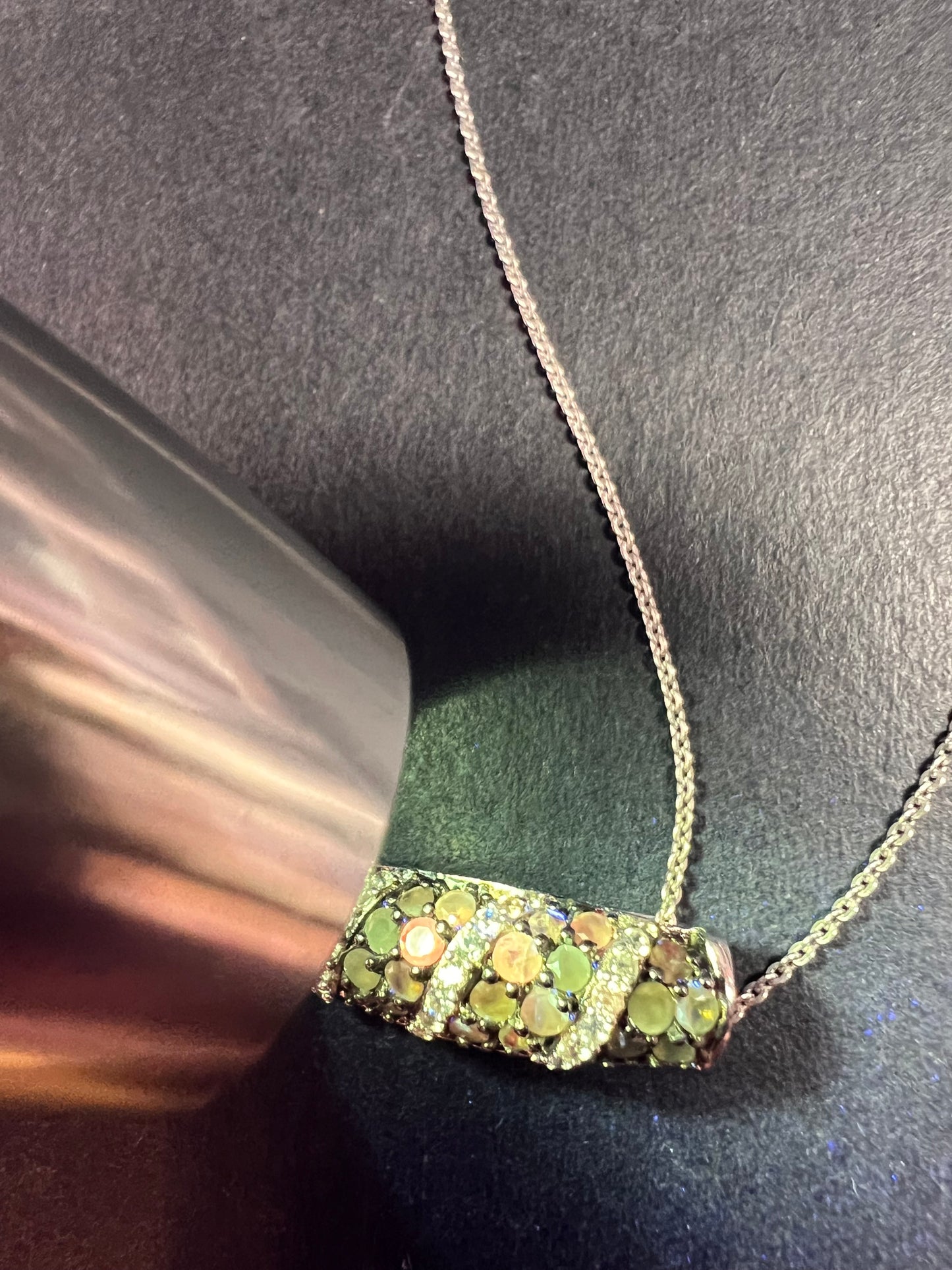 NEW Narsipatnam alexandrite sterling silver pendant necklace