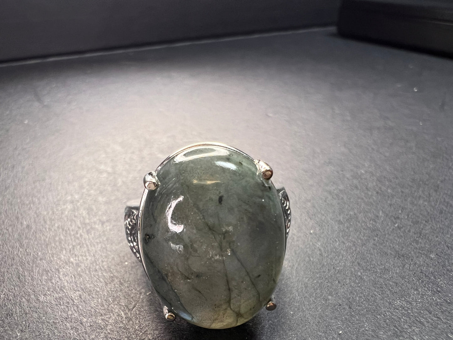 NEW Labradorite stainless steel ring size 7